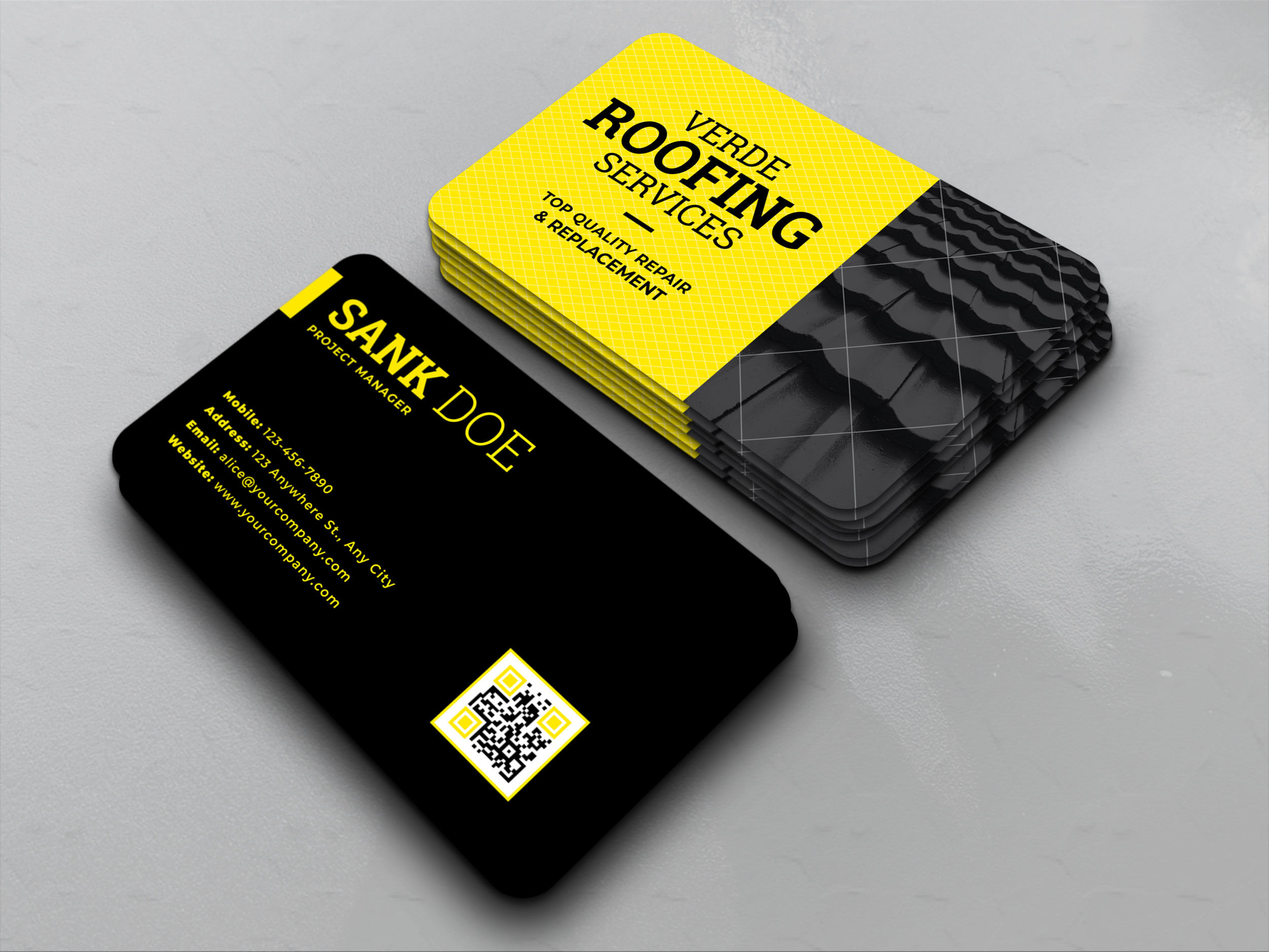 Roofing Business Cards Templates