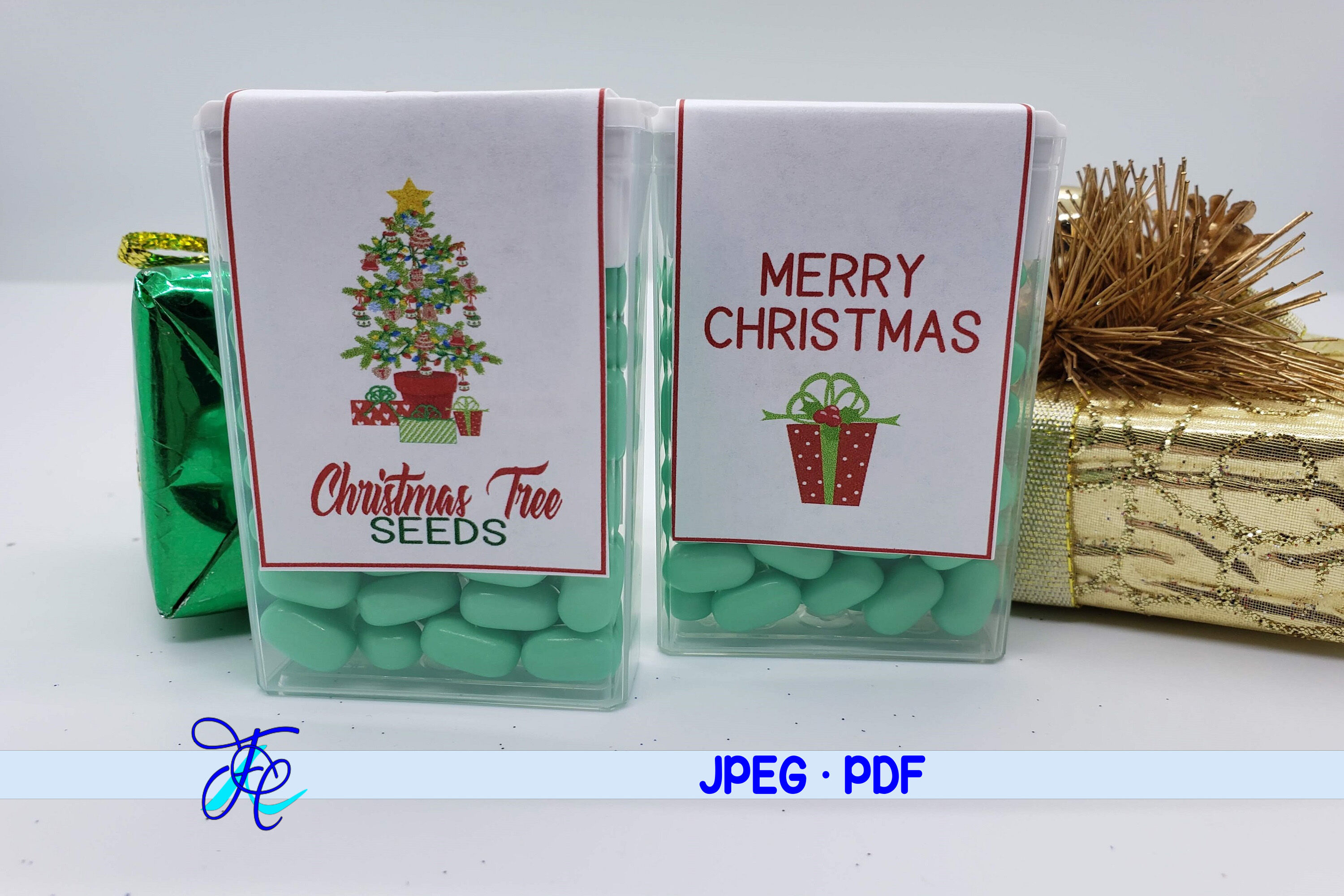 Christmas Tree Seeds Tic Tac Labels By Family Creations Thehungryjpeg Com