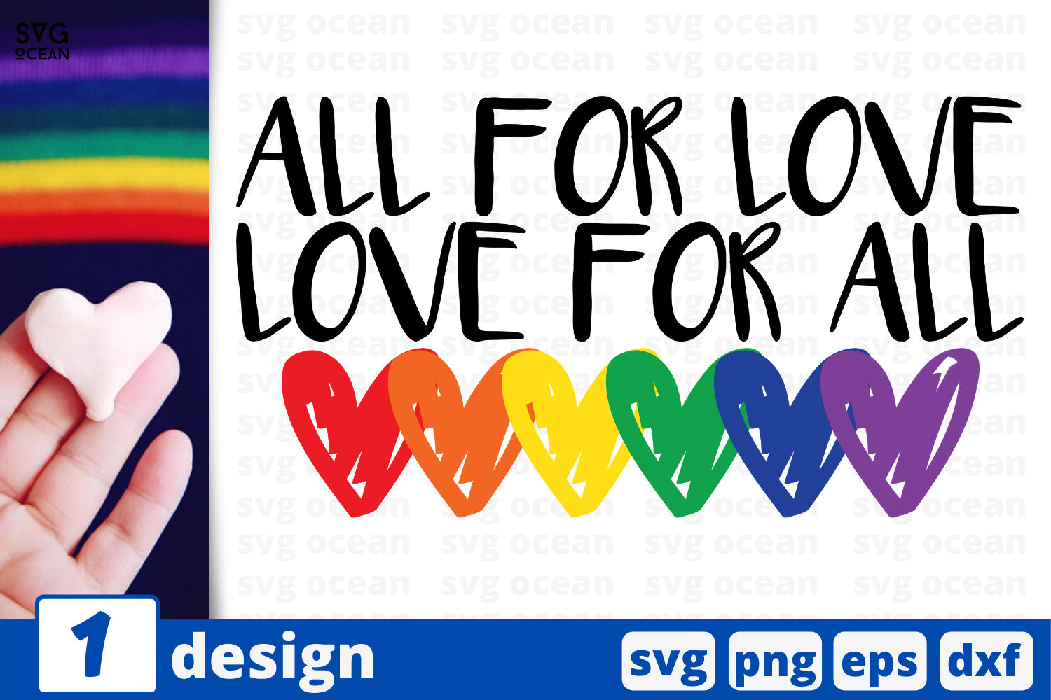 1 ALL FOR LOVE svg bundle, lgbt quotes cricut svg By SvgOcean ...