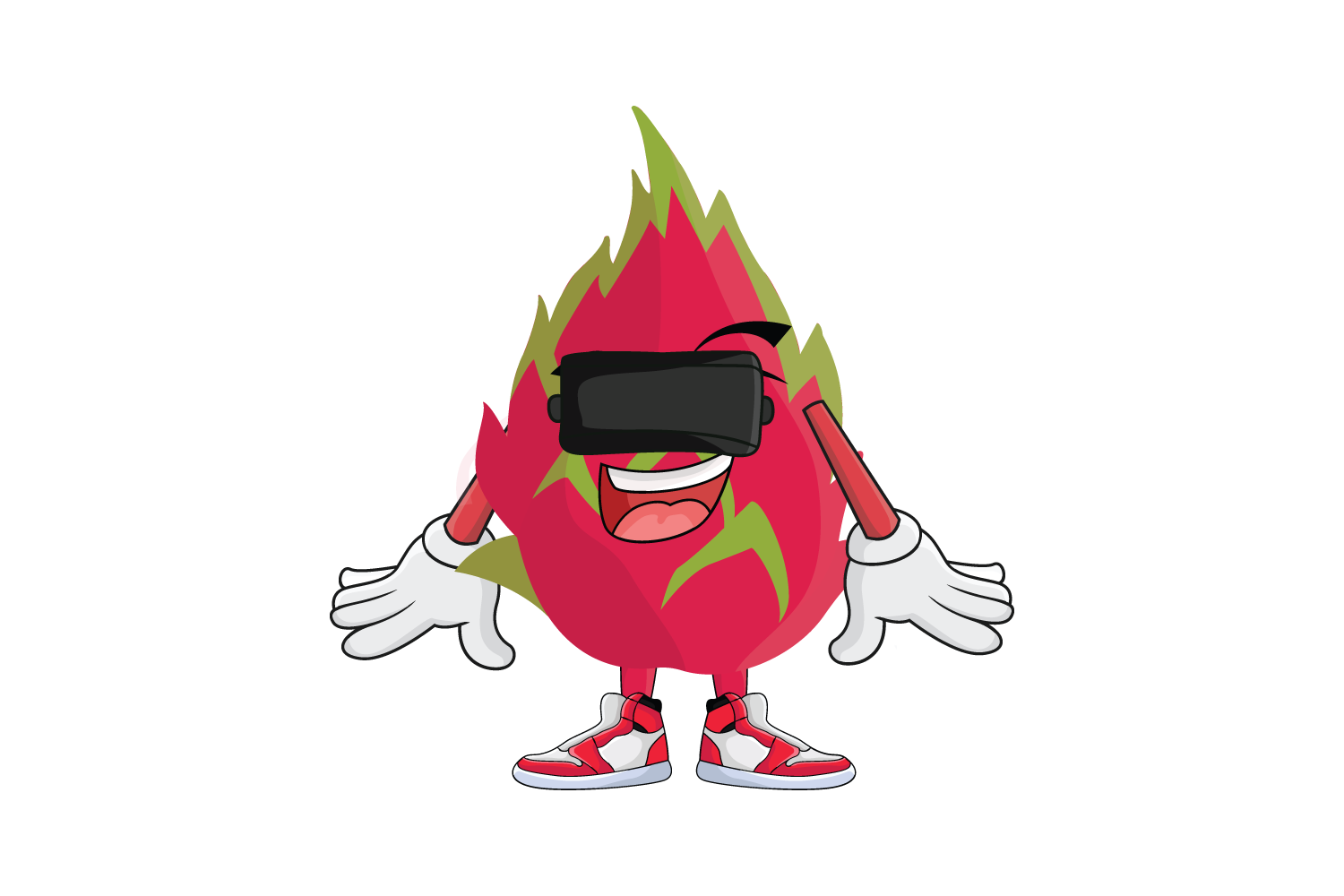Dragon Fruit VR Cartoon Character Design By Printables Plazza ...