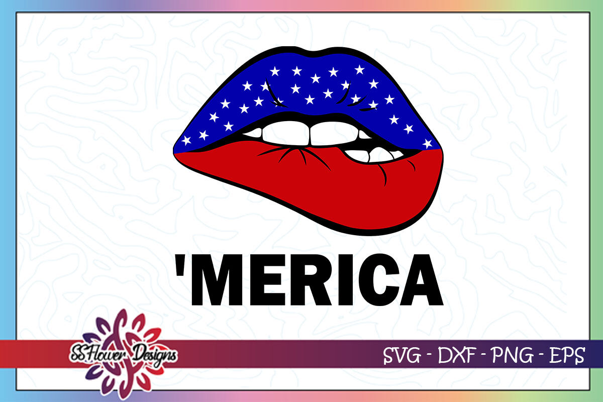 Download Merica Lips 4th Of July Svg Lips Svg By Ssflowerstore Thehungryjpeg Com
