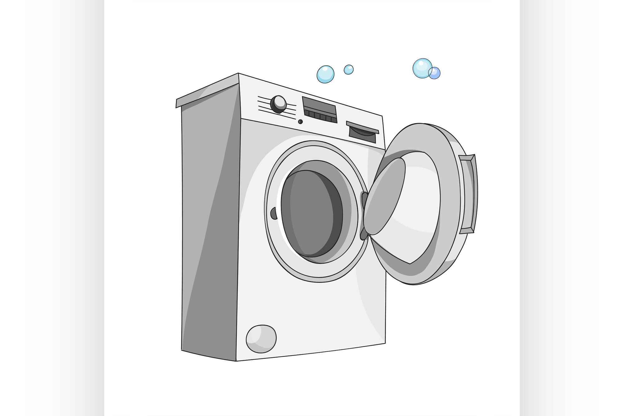 learn How to Draw a Washing Machine | Drawings, Learn to draw, Technical  drawing