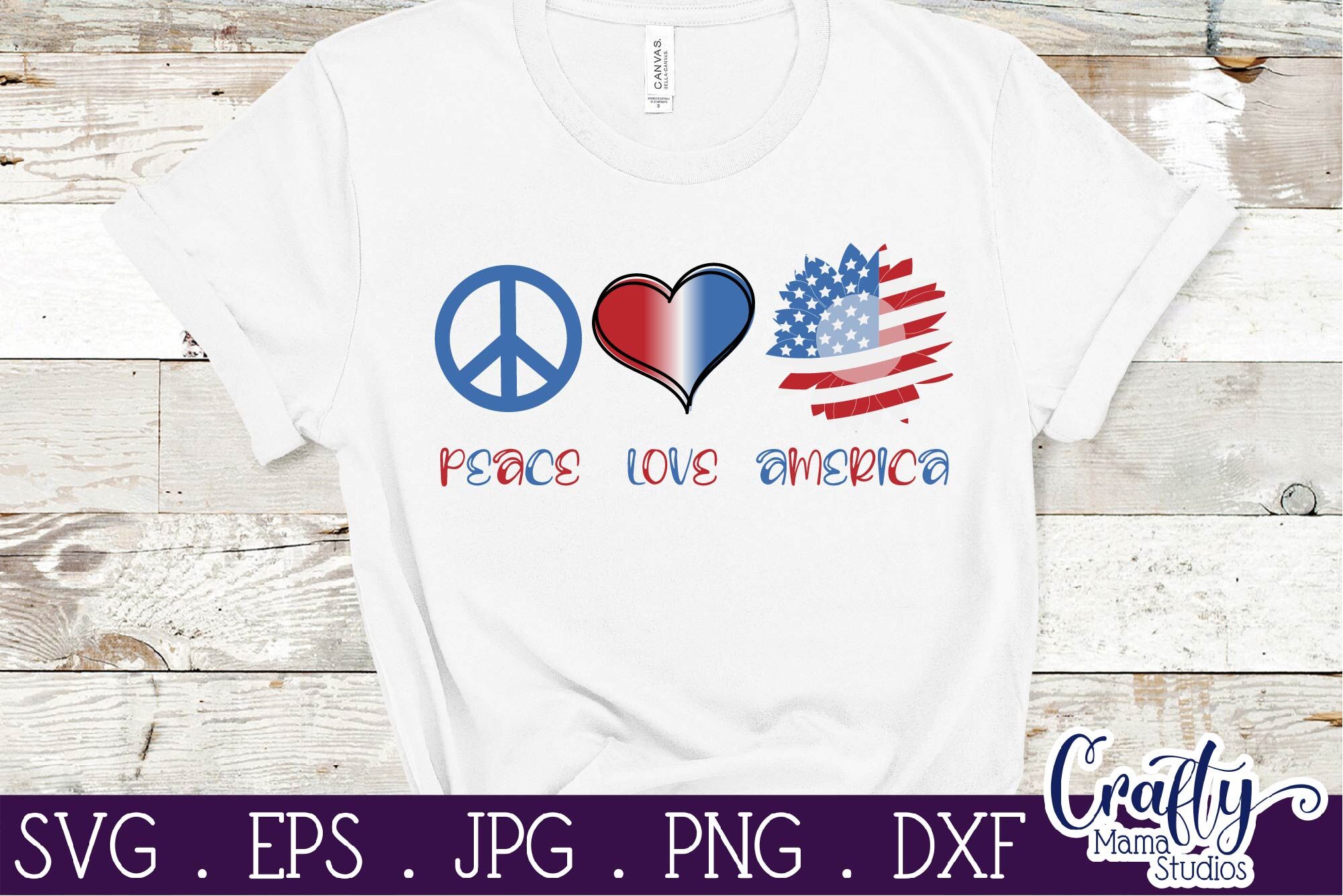 Peace Love America SVG, 4th Of July, Independence Day By ...