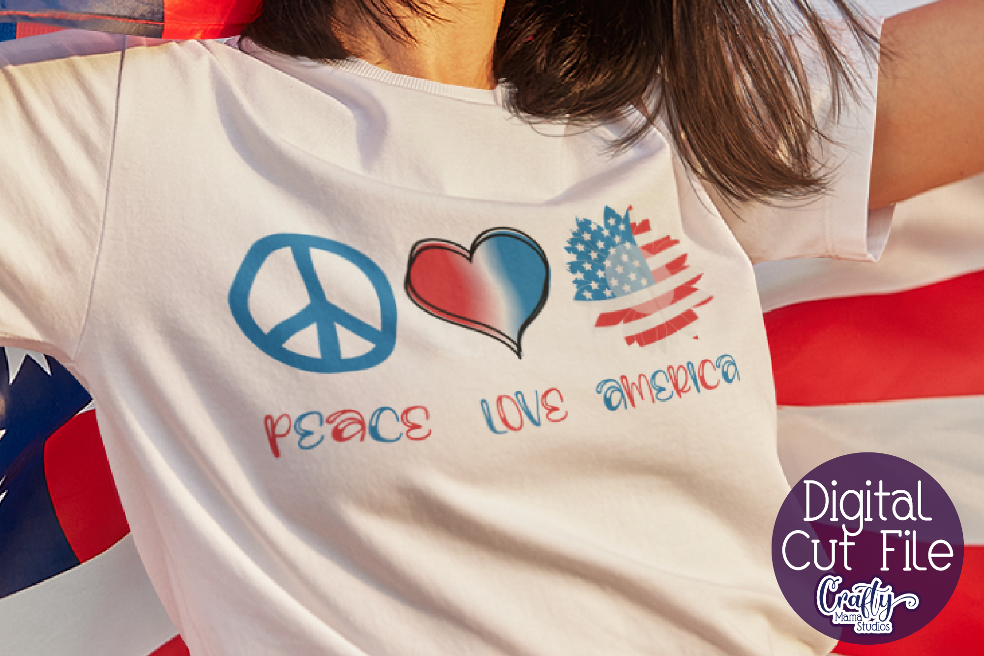 Download Peace Love America Svg 4th Of July Independence Day By Crafty Mama Studios Thehungryjpeg Com