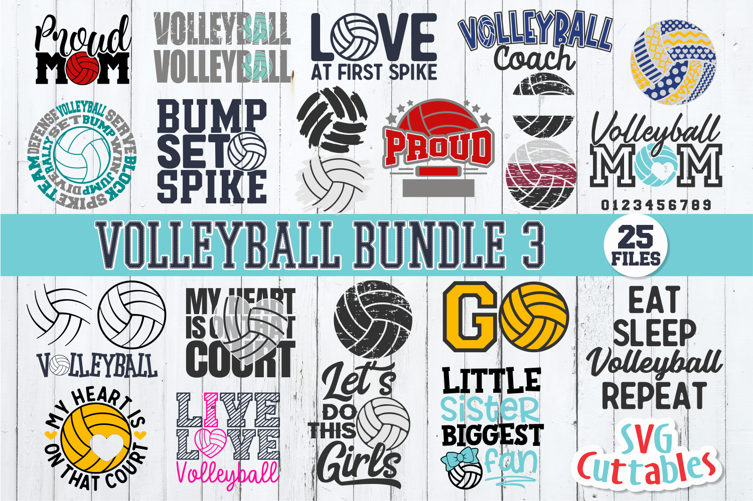 Volleyball Bundle 3 By Svg Cuttables Thehungryjpeg Com