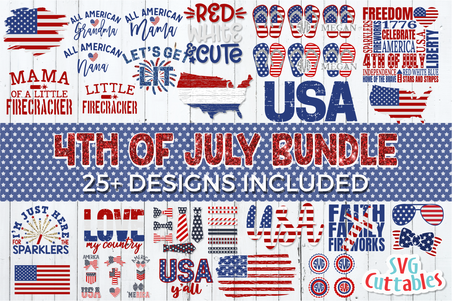 Fourth Of July Bundle By Svg Cuttables | TheHungryJPEG.com