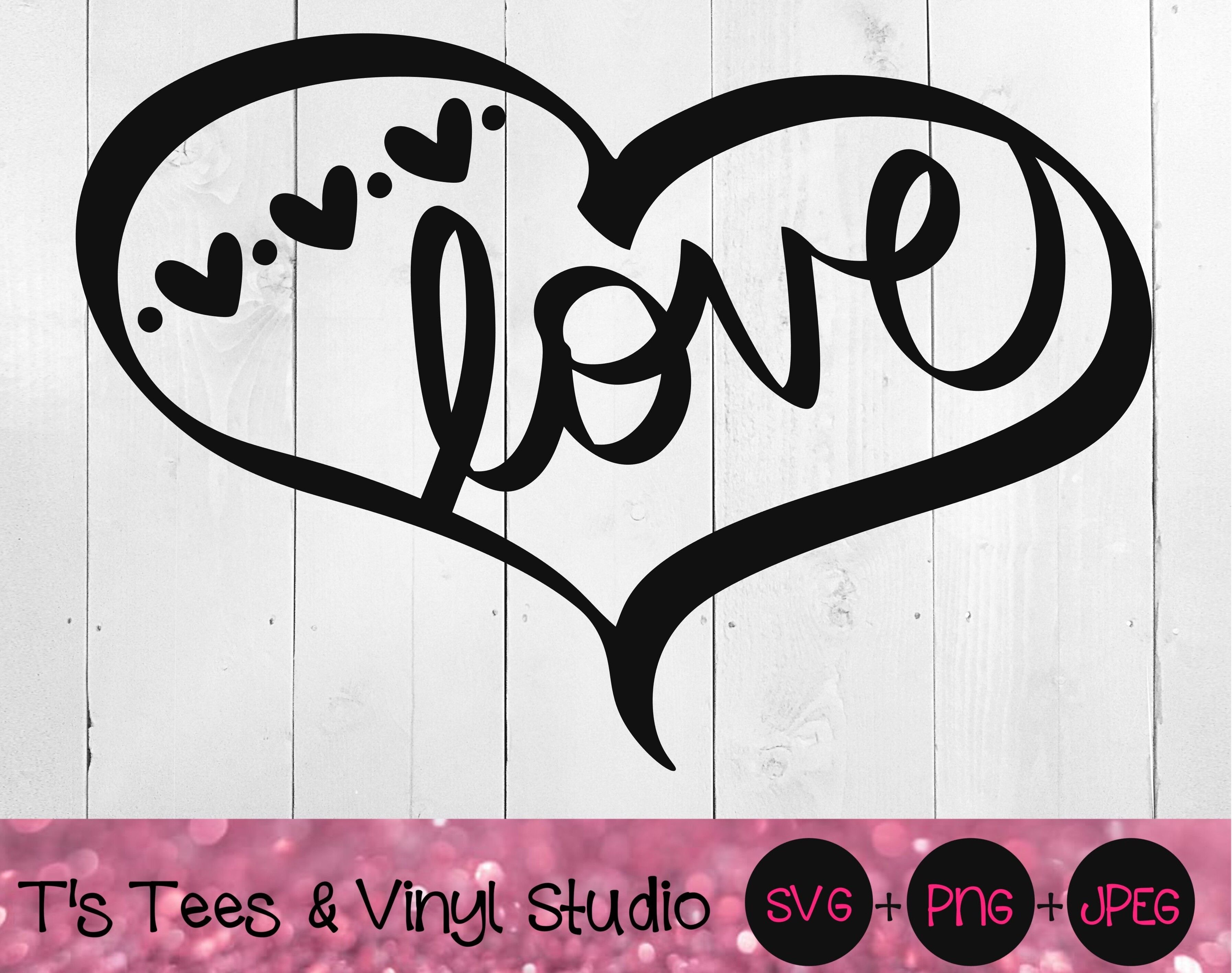 Download Love Svg Love Heart Svg Heart Svg Hand Lettered Love Heart Svg Han By T S Tees Vinyl Studio Thehungryjpeg Com