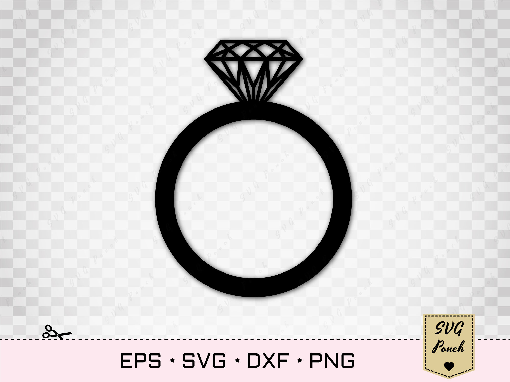 Download Diamond Ring Svg By SVGPouch | TheHungryJPEG.com