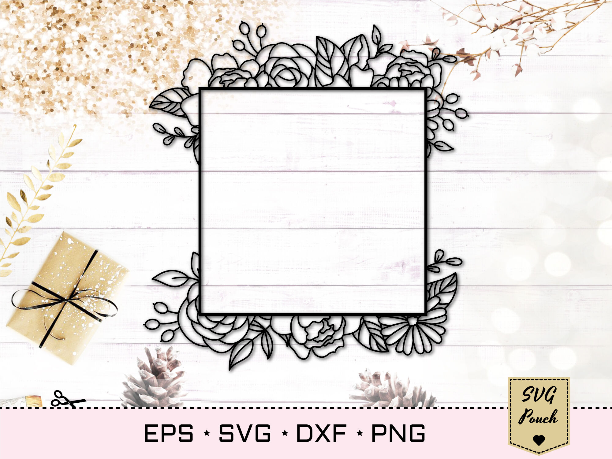 Free Free 94 Rectangle Flower Frame Svg SVG PNG EPS DXF File