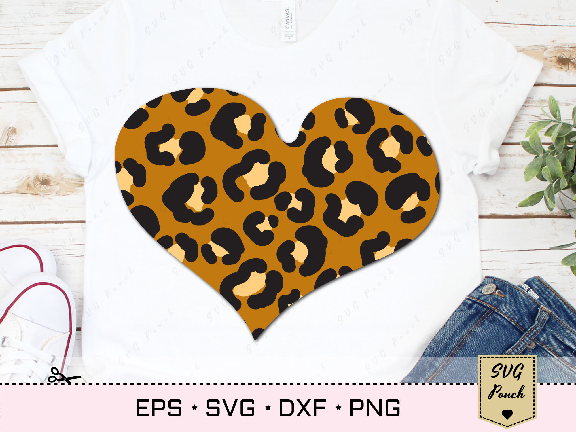 Leopard print heart SVG By SVGPouch