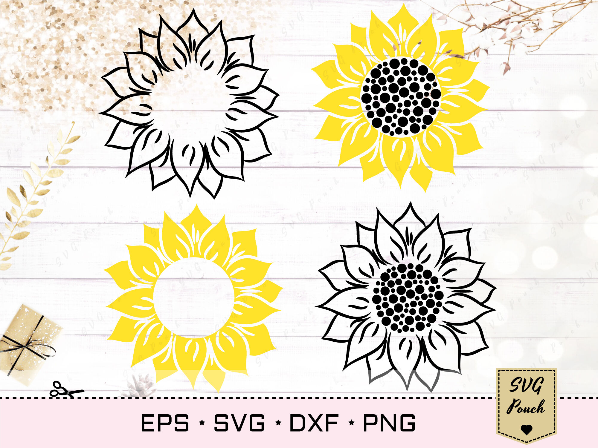 Free 82 Sunflower Svg Template SVG PNG EPS DXF File