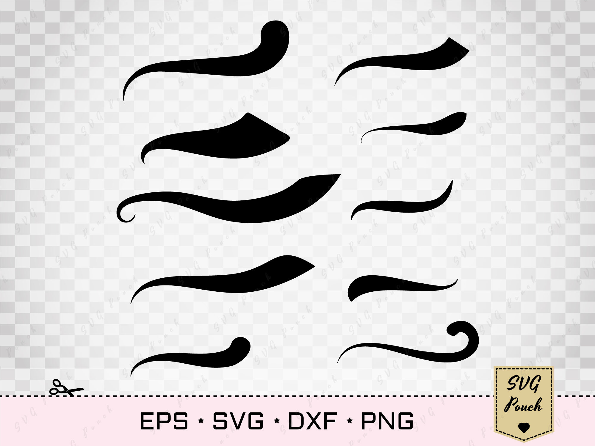 Premium Vector  Swash and swooshes tails design