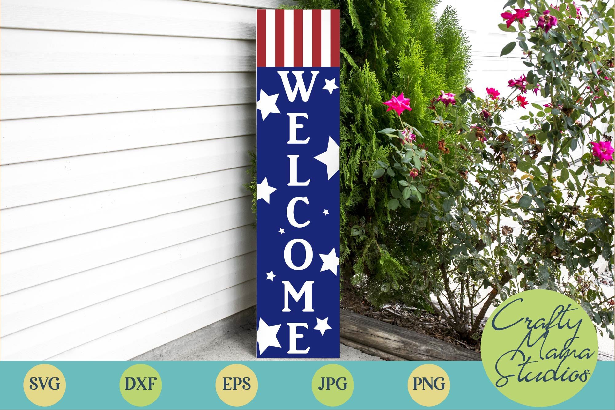 Download American Flag Svg, 4th of July Svg America Porch Sign ...