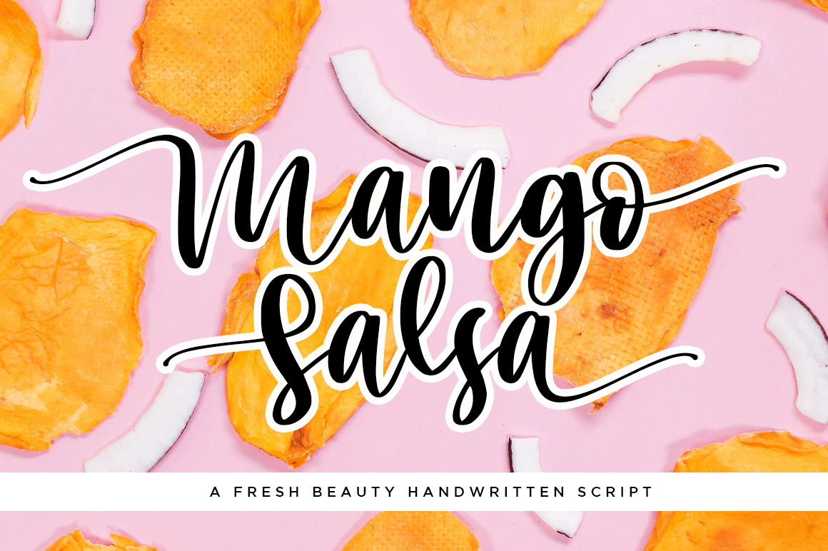 Mango Salsa With Bouncy Handwritten Script Font Style By Haksen Thehungryjpeg Com