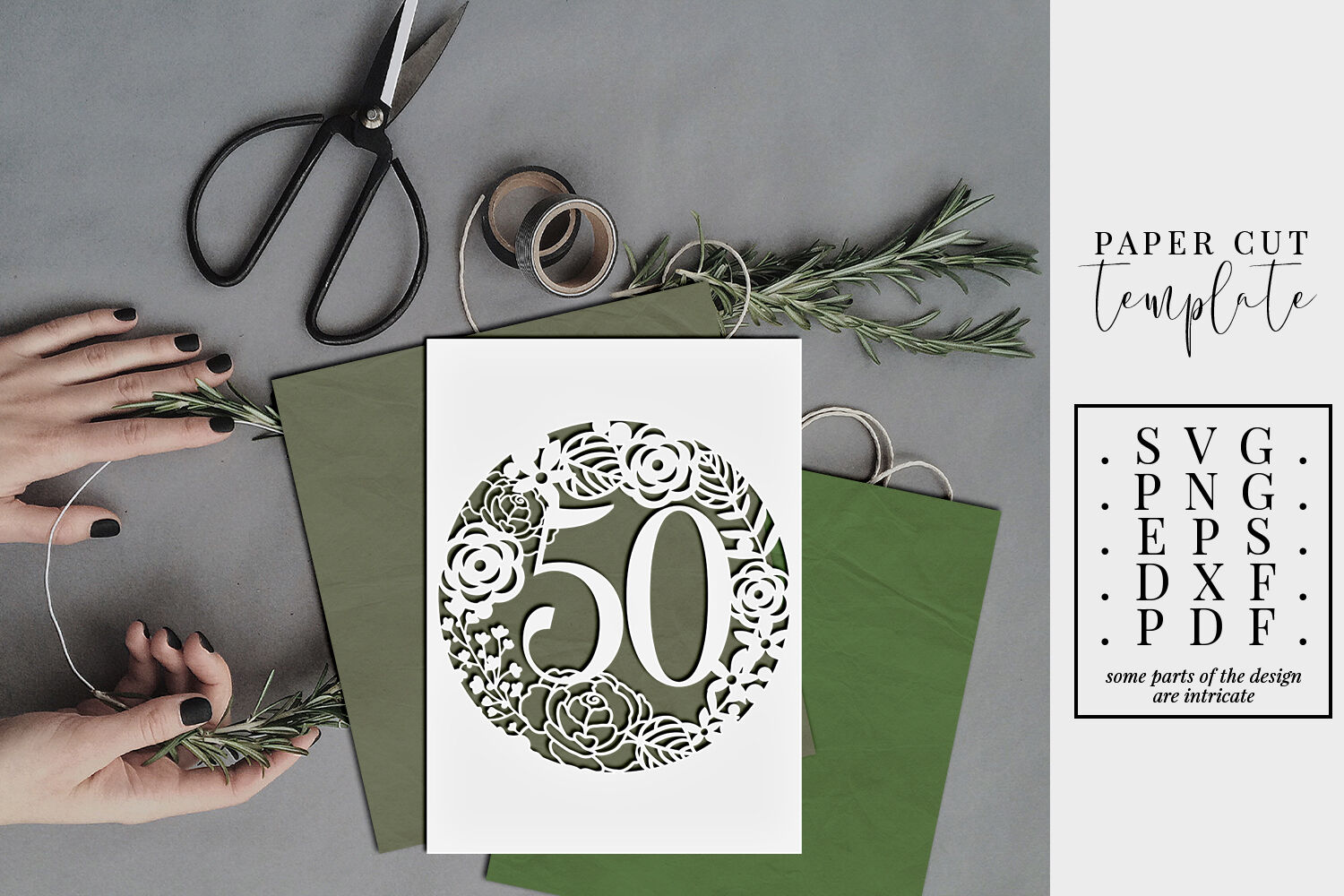 50 Birthday Frame Papercut Template 50th Birthday Svg Pdf By Personal Epiphany Thehungryjpeg Com