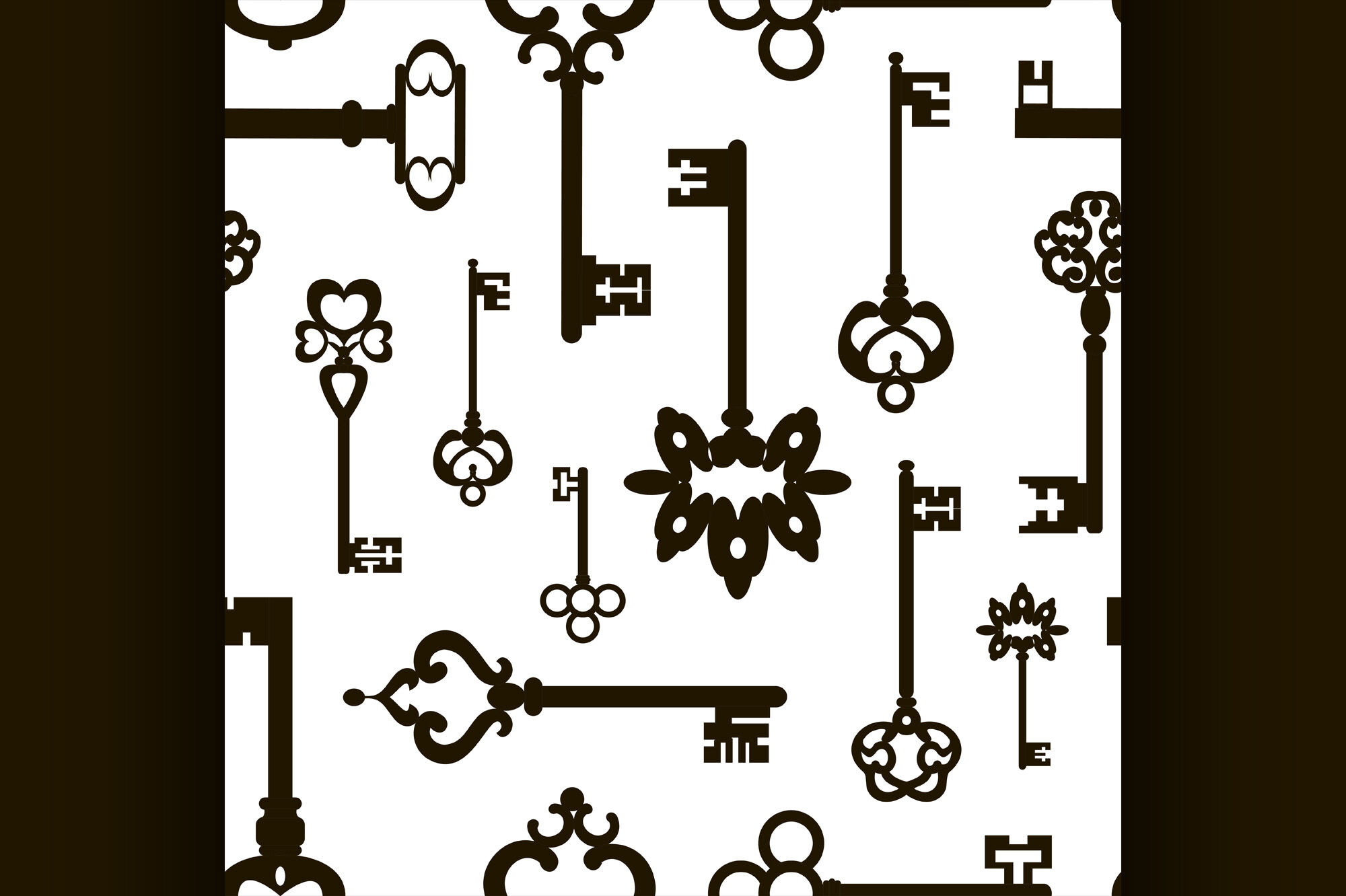 Ornamental Medieval Vintage Keys Pattern By Netkoff Thehungryjpeg Com