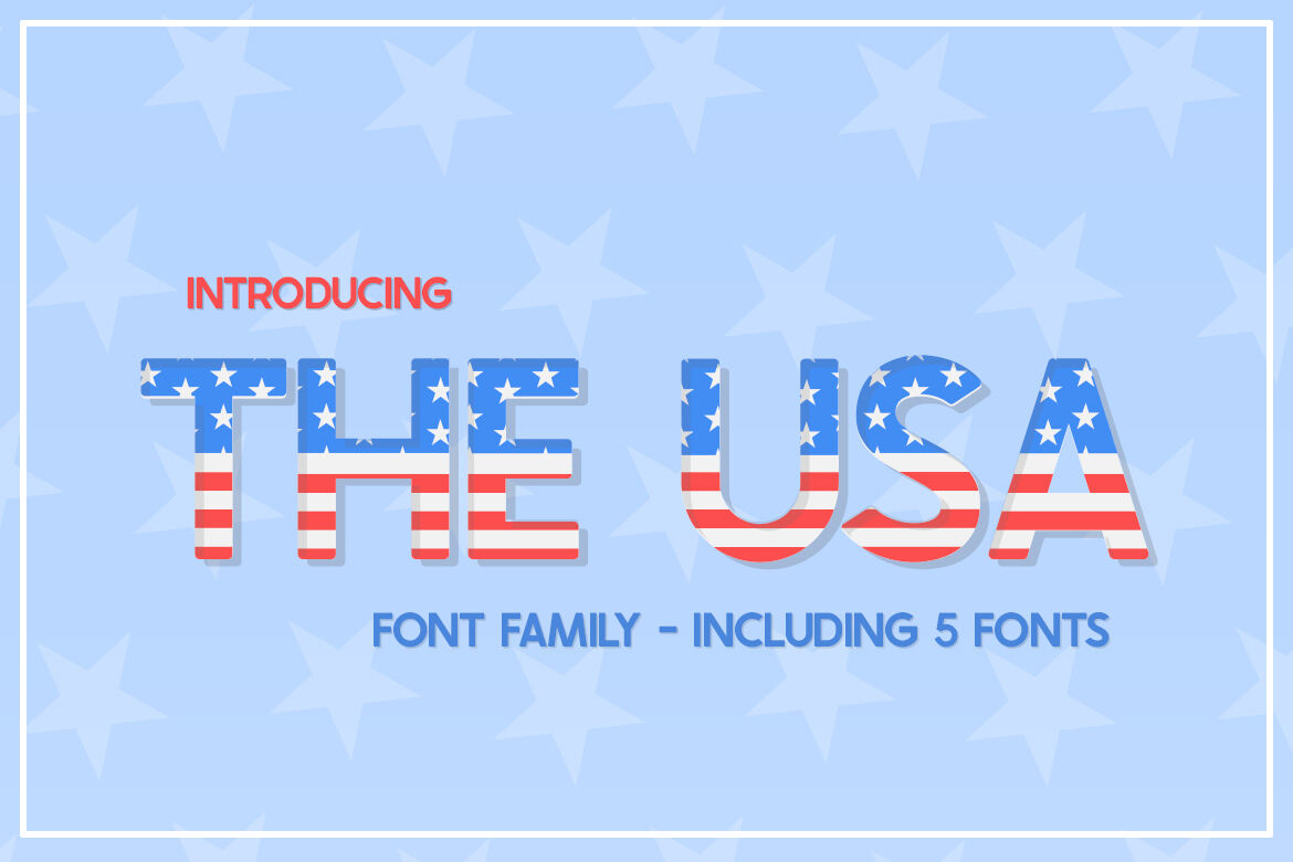 The Usa Font Family 5 Fonts By Salt Pepper Designs Thehungryjpeg Com