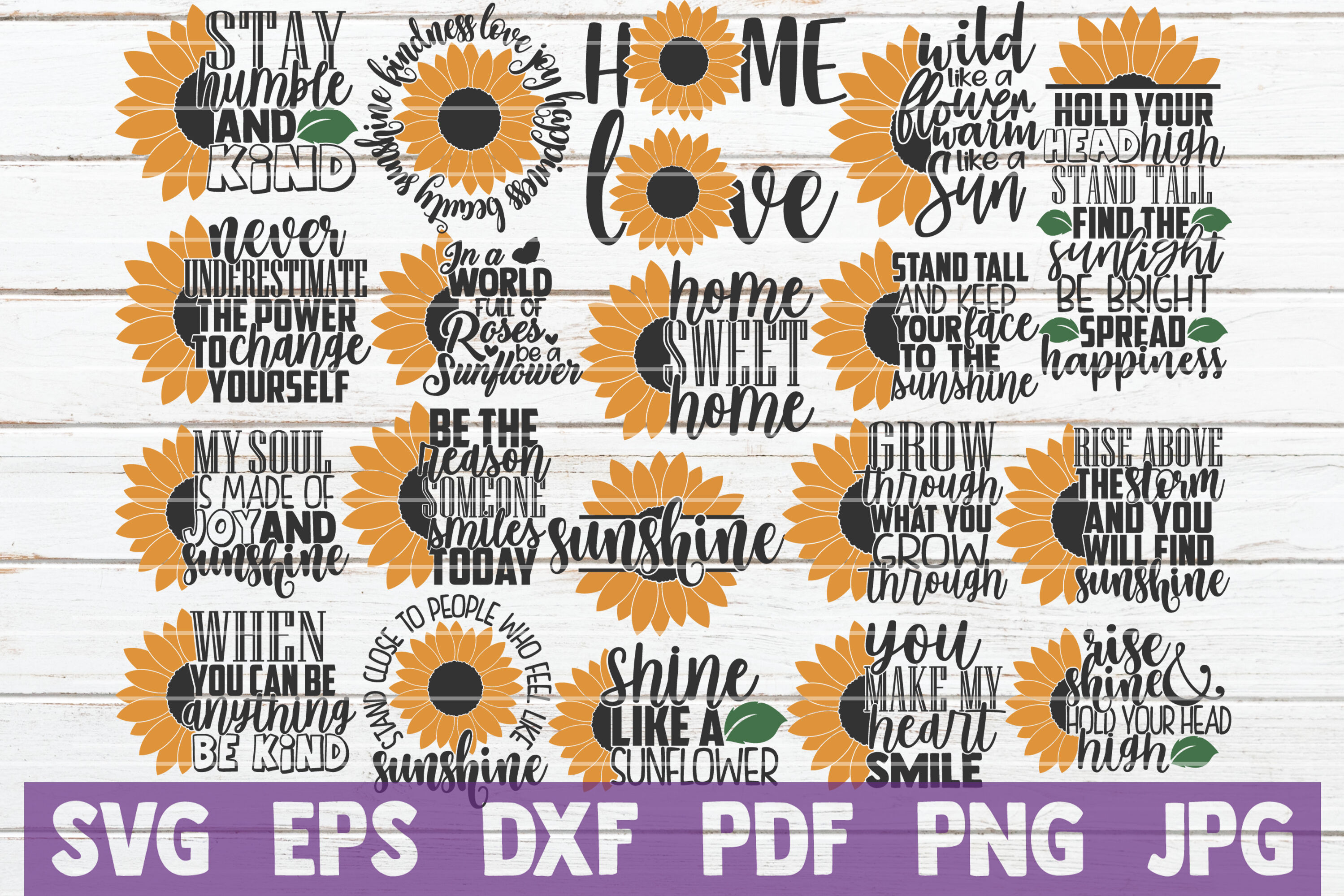 Download Sunflower SVG Bundle | Sunflower Quotes SVG Cut Files By ...