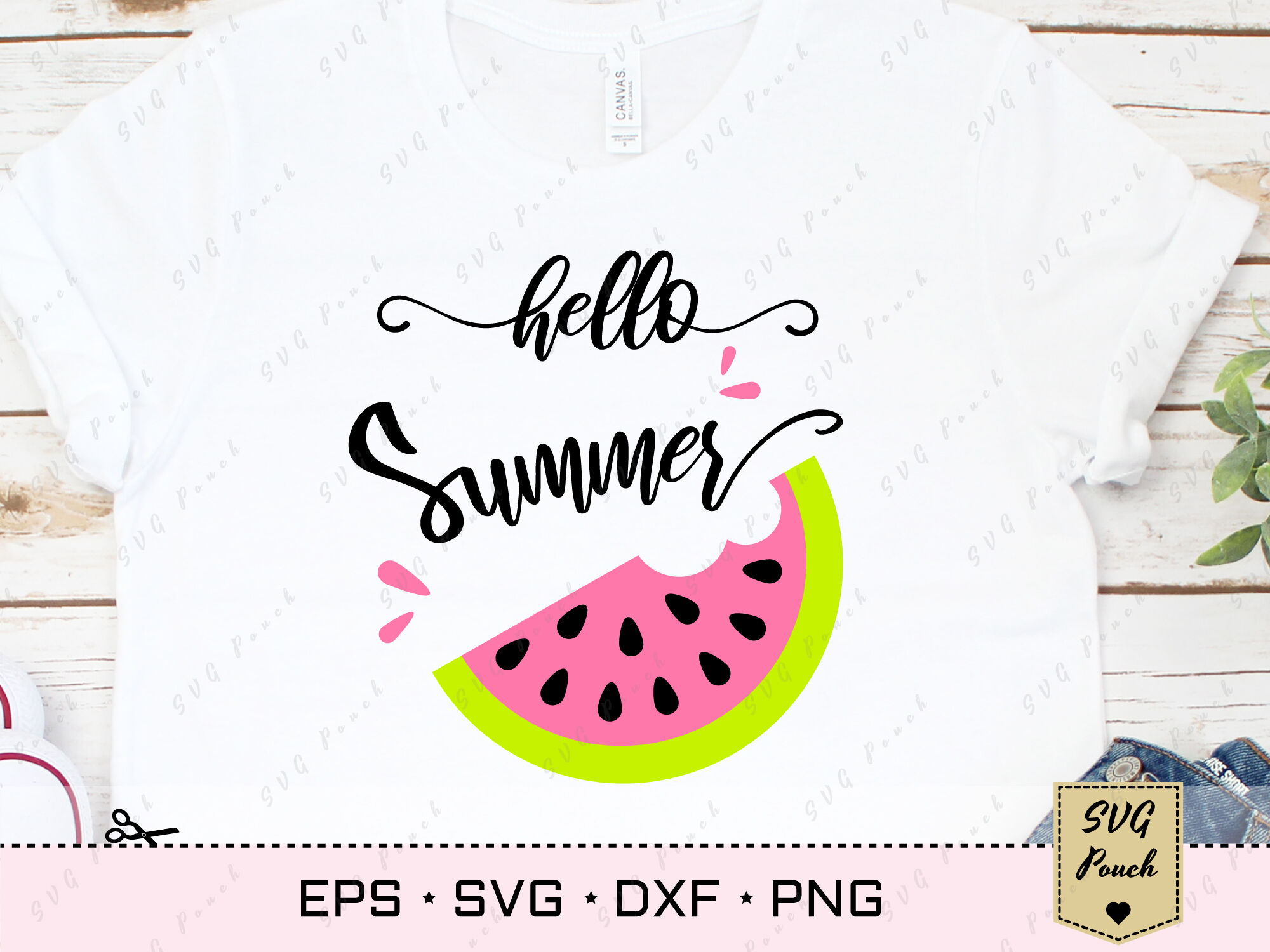 Hello Summer Watermelon Svg By Svgpouch Thehungryjpeg Com