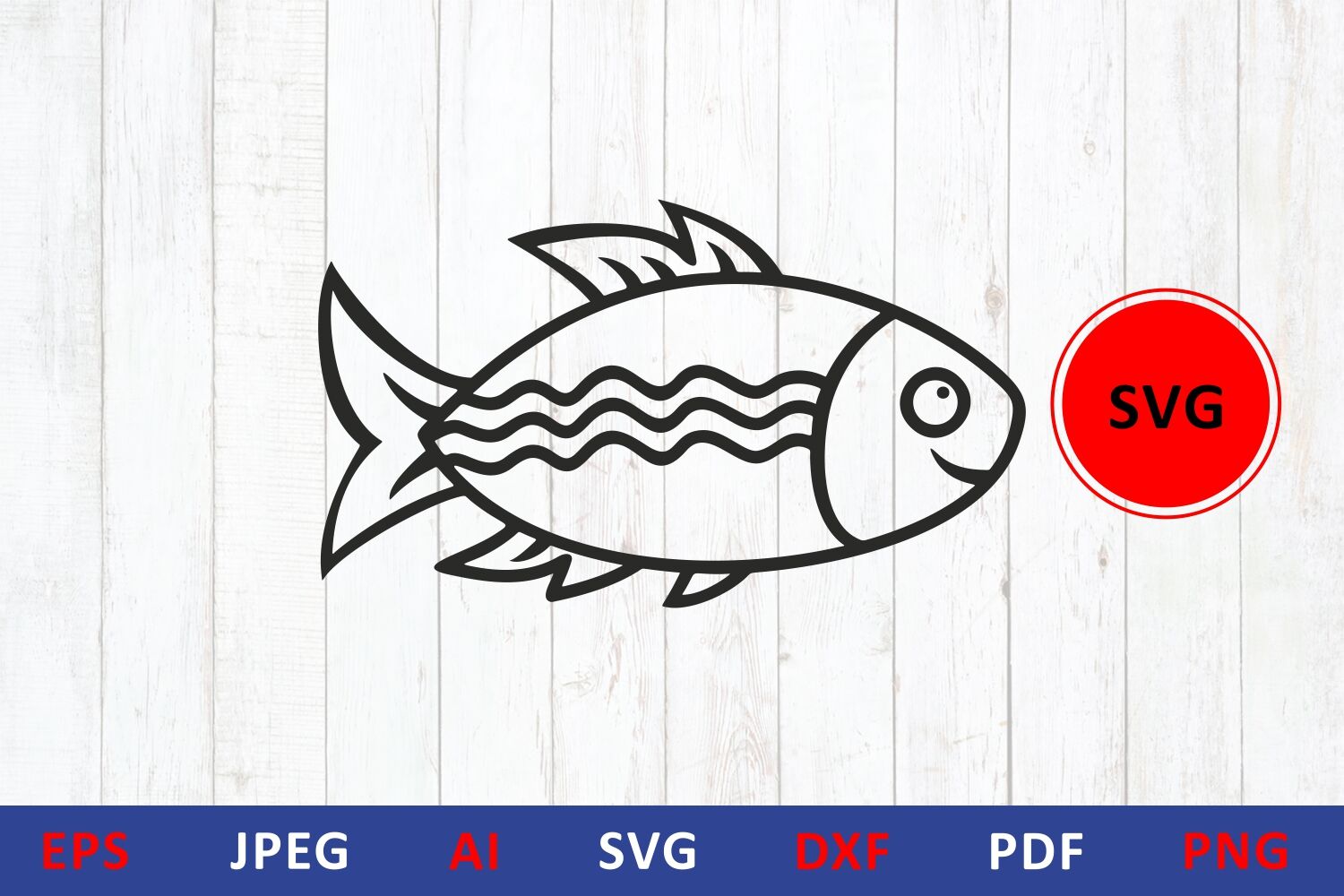 Download fish svg fish svg cut file fish clip art fish dxf fish By Zoya_Miller_SVG | TheHungryJPEG.com