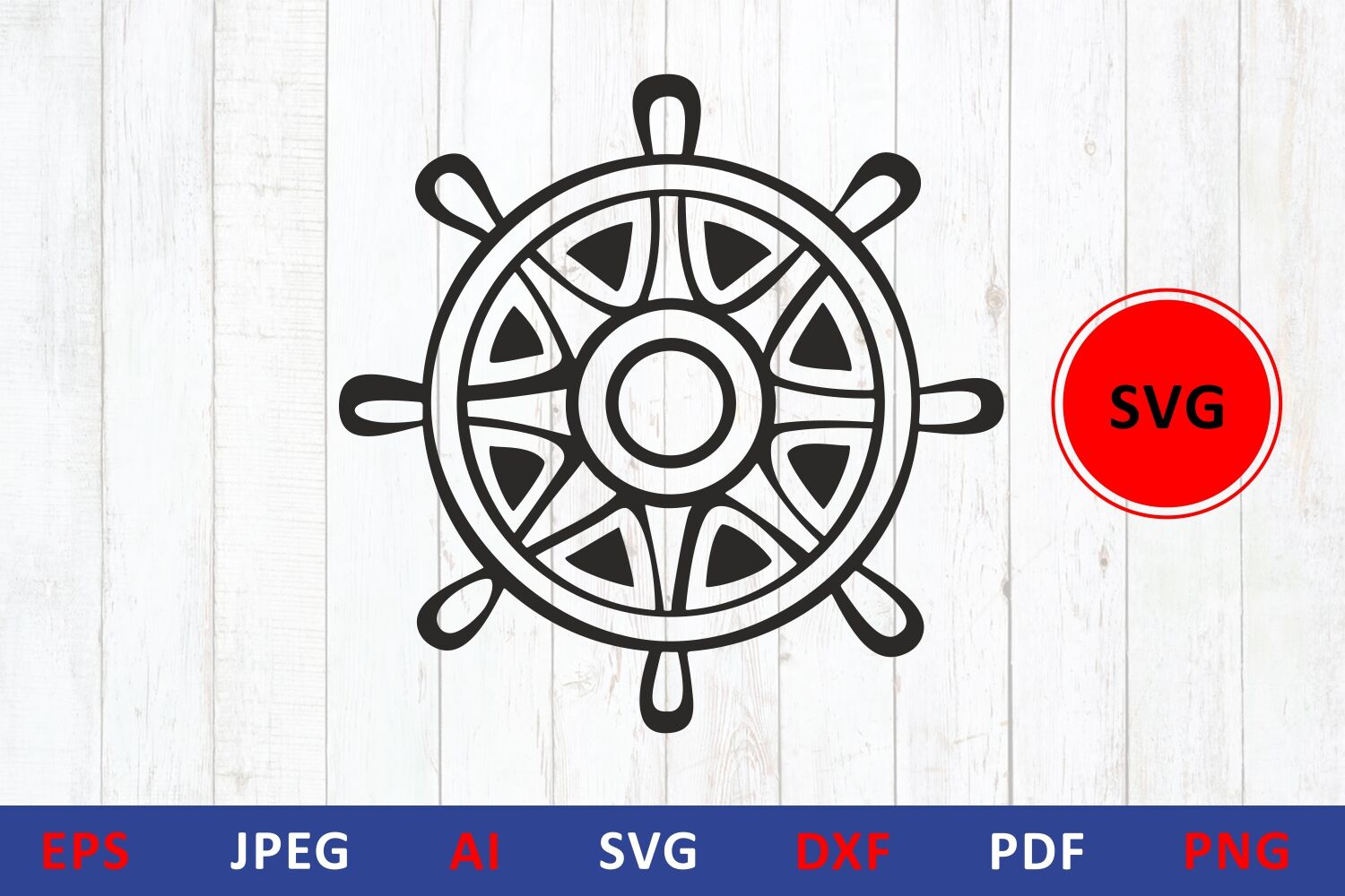 Steering wheel svg icon cut file dxf helm By Zoya_Miller_SVG ...