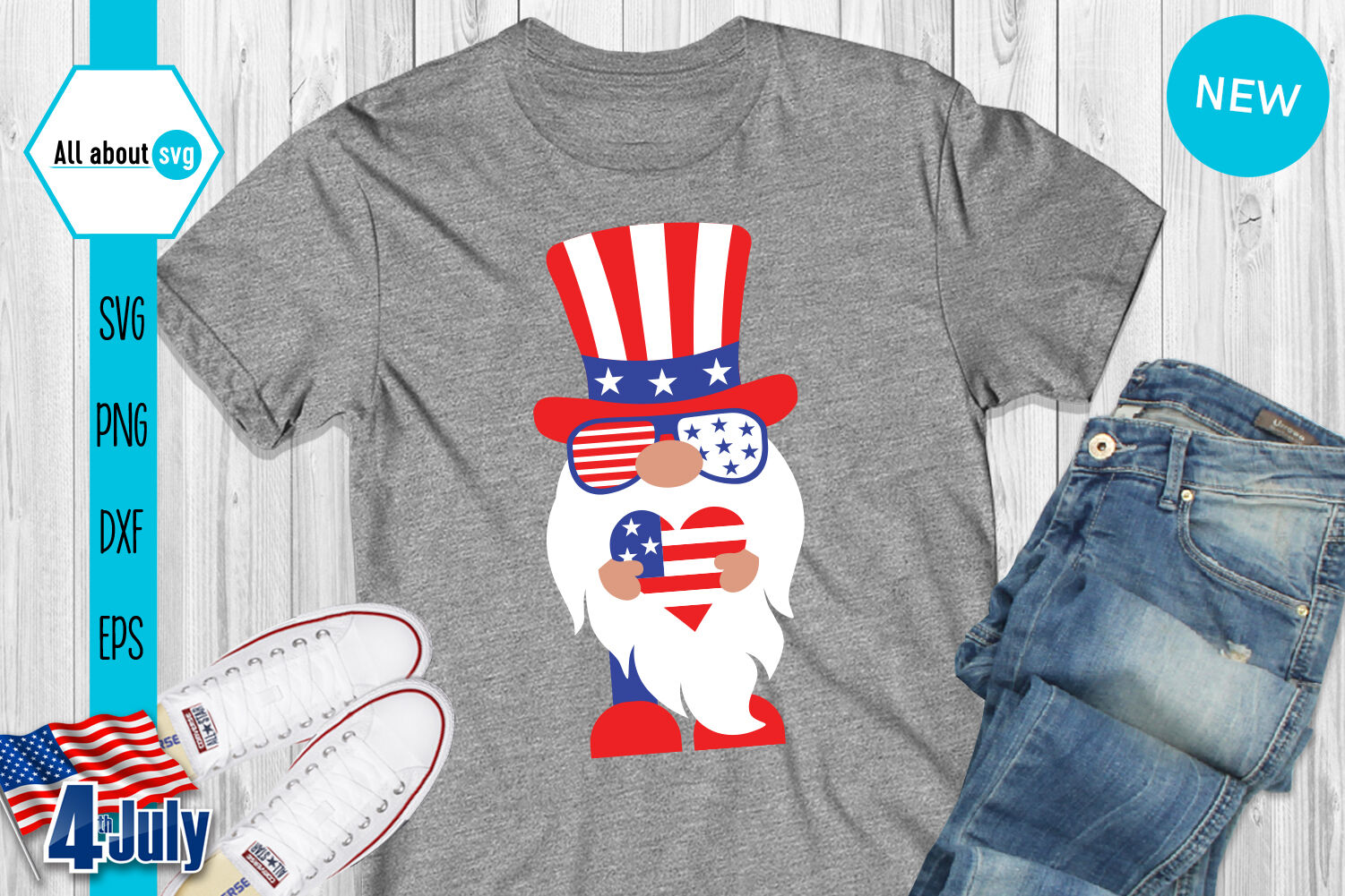 Patriotic Gnome Svg, gnomes Svg, 4th Of July Svg By All ...