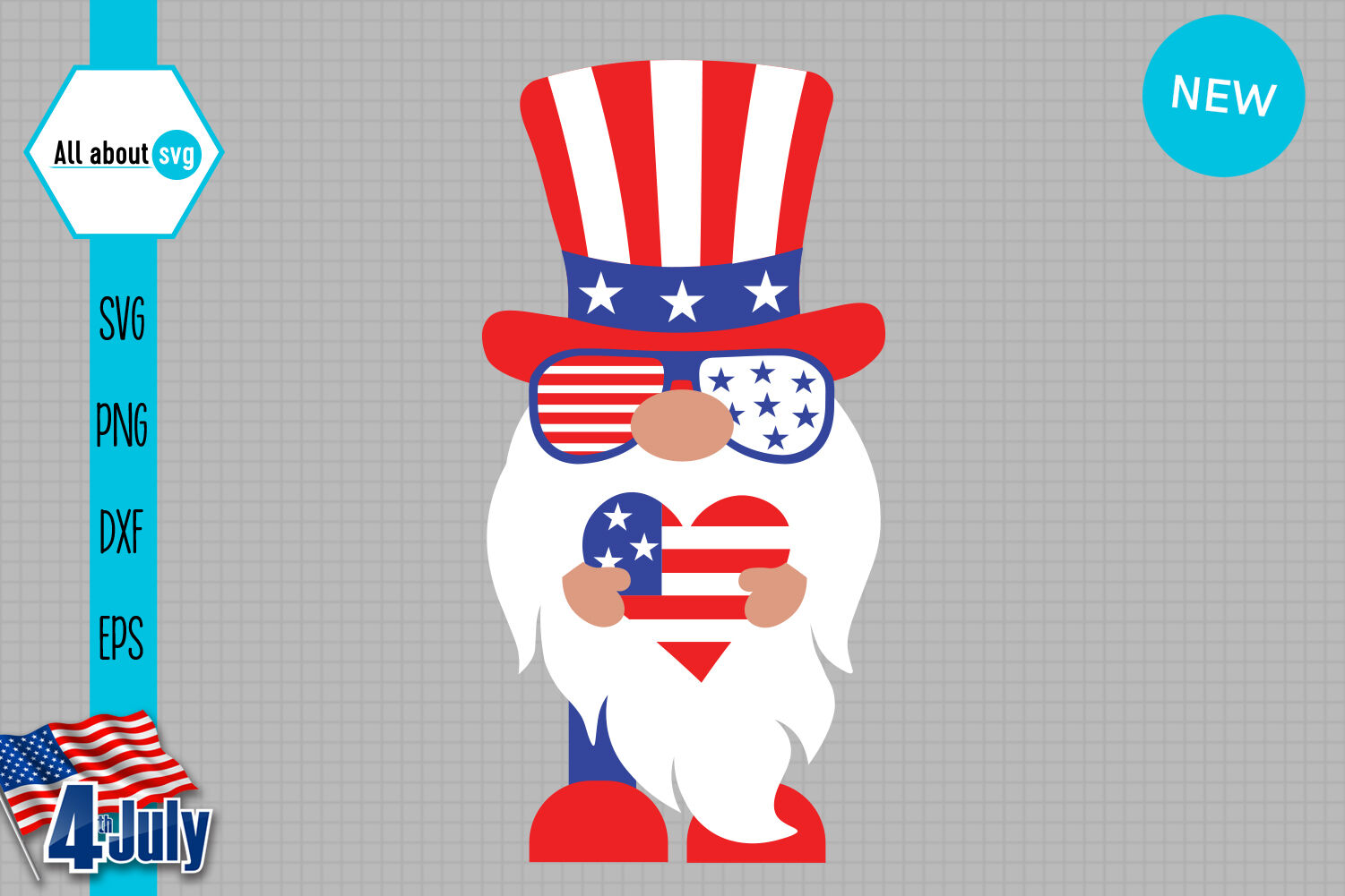 Download Patriotic Gnome Svg, gnomes Svg, 4th Of July Svg By All About Svg | TheHungryJPEG.com