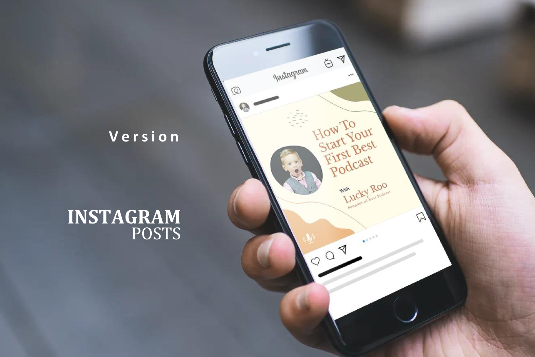 Podcast Instagram Stories and Post Template creativity podcaster By