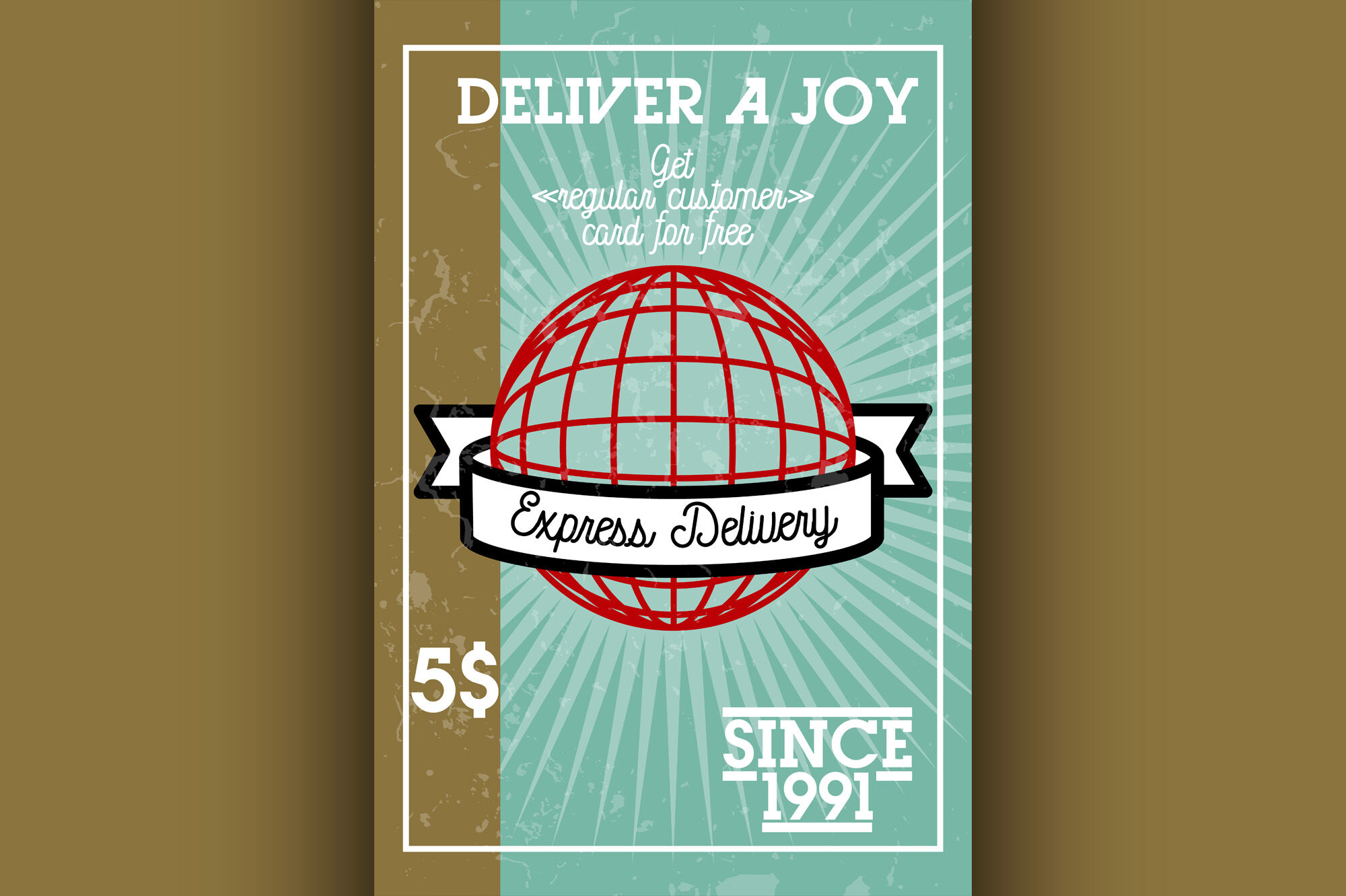 Color Vintage Express Delivery Banner By Netkoff Thehungryjpeg Com