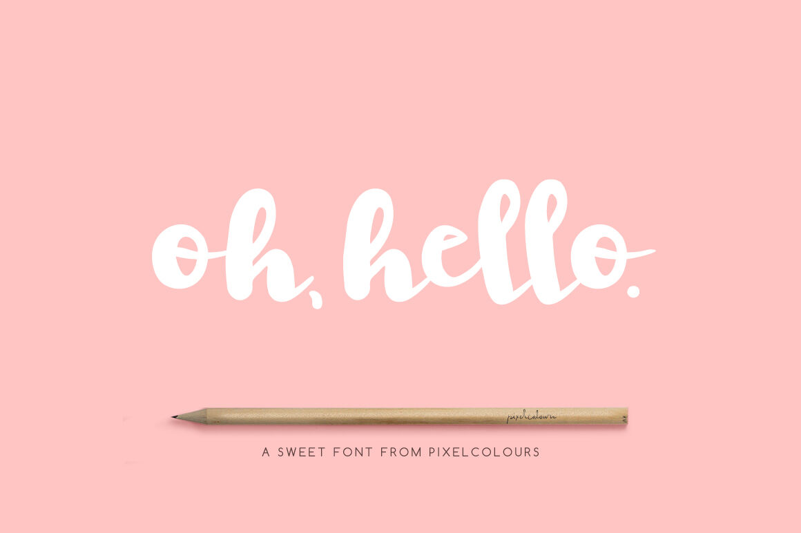 Oh Hello Font By Pixelbypixel Thehungryjpeg Com