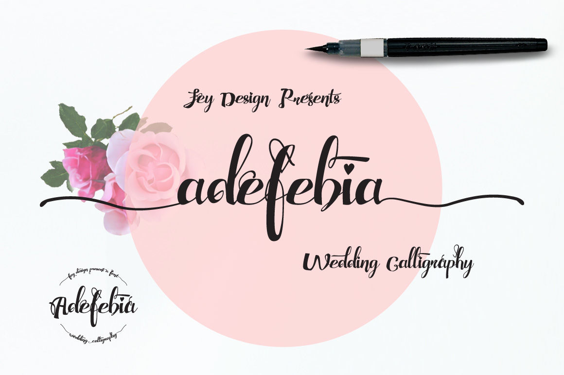Adefebia Wedding Script Font By Feydesign Thehungryjpeg Com