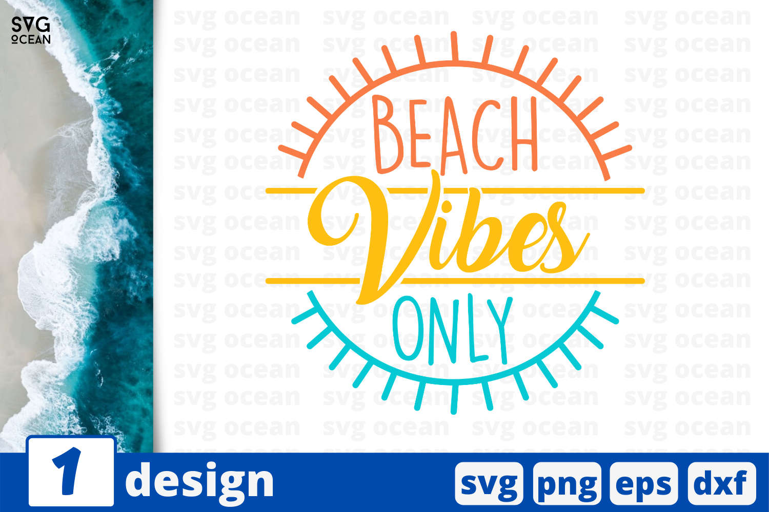 1 Beach Vibes Only Svg Bundle Quotes Cricut Svg By Svgocean Thehungryjpeg Com