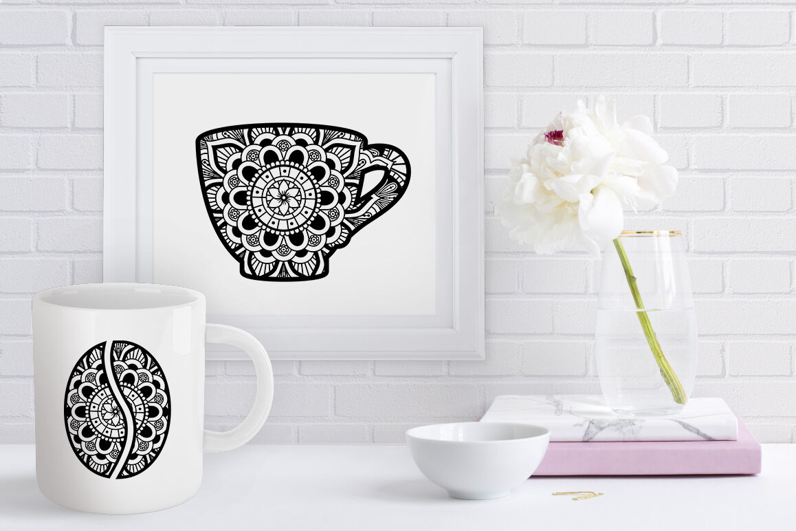 Download Coffee Bundle Mandala Svg Coffee Cup Mug Moka Mandala By Doodle Cloud Studio Thehungryjpeg Com