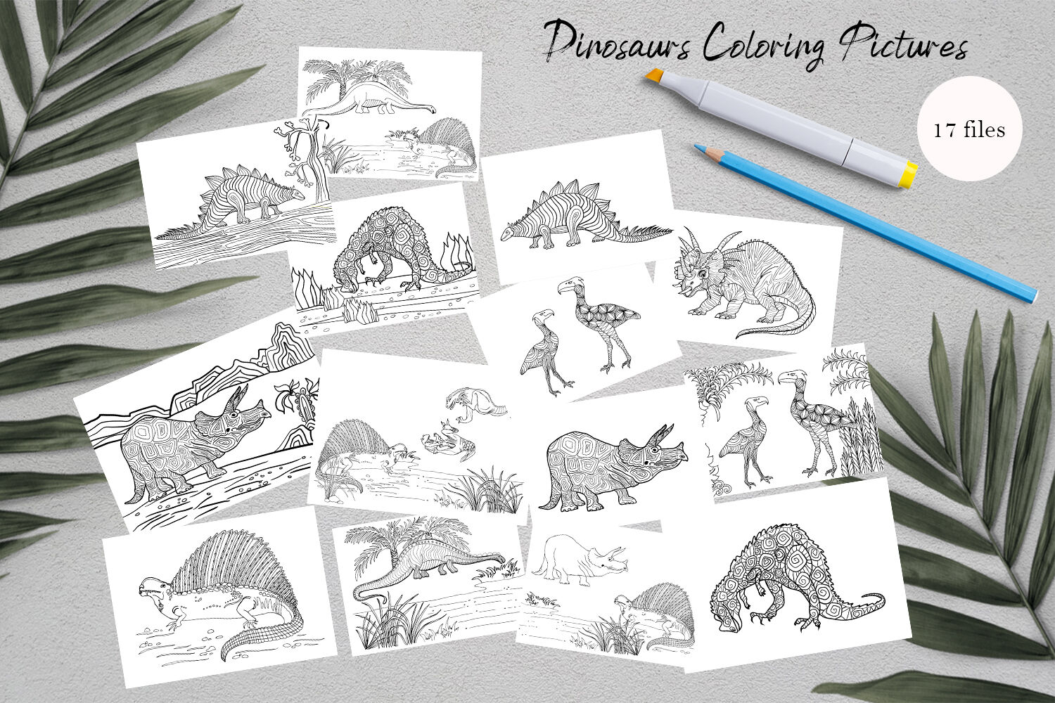Dinosaurs Coloring for print | Dinosaur Party By Elenazlata_Art ...