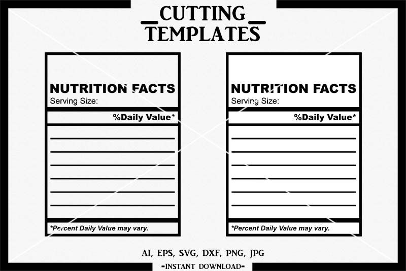 Customizable Blank Nutrition Facts Template Word