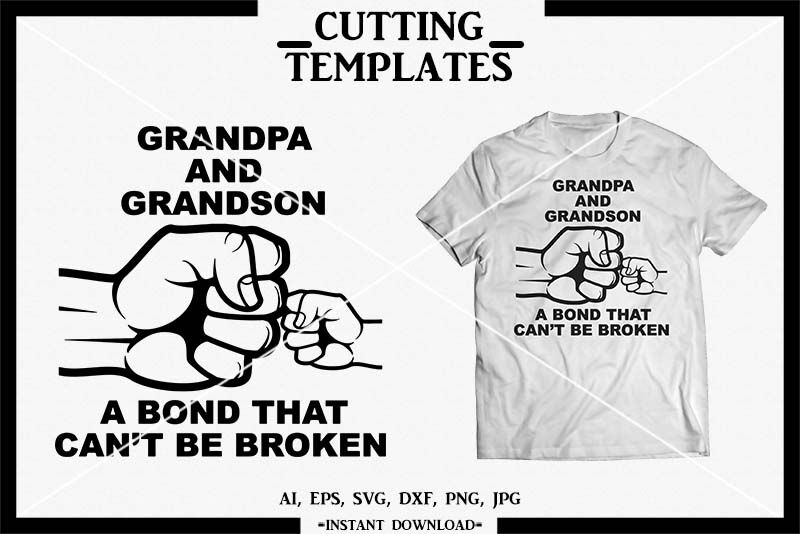 Download Grandpa and Grandson SVG, Silhouette, Cricut, Cameo, DXF ...