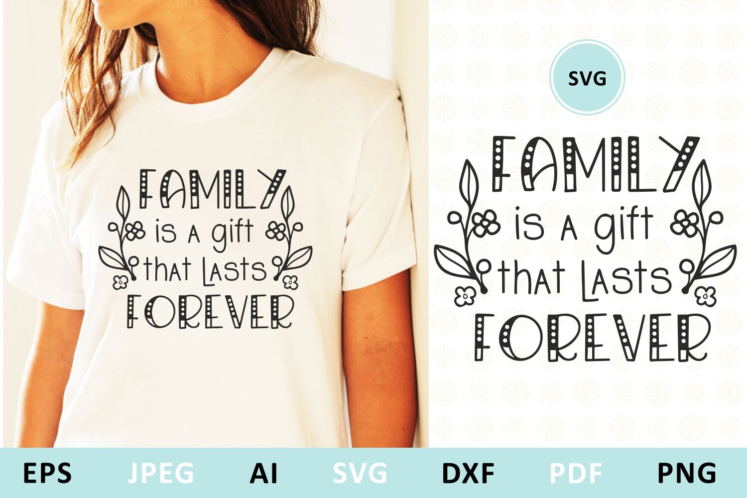 Family Is A Gift That Lasts Forever Svg Family Quote Clipart By Zoya Miller Svg Thehungryjpeg Com