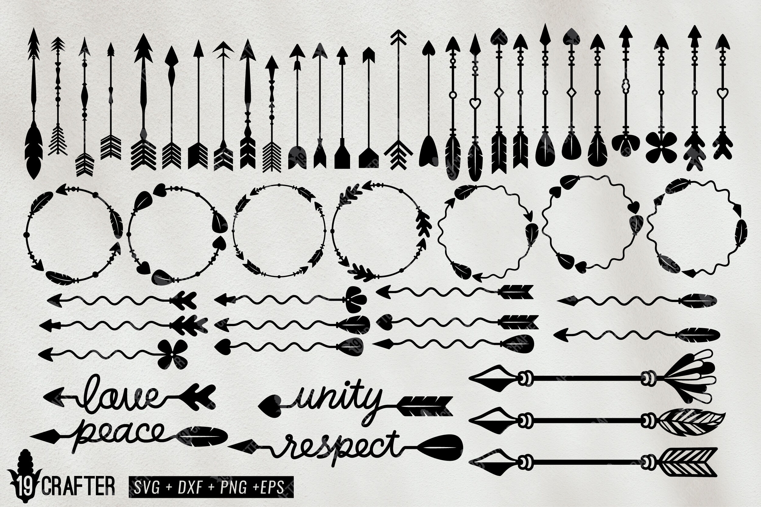 Beautiful Arrow Svg Bundle By Greatype19 Thehungryjpeg Com