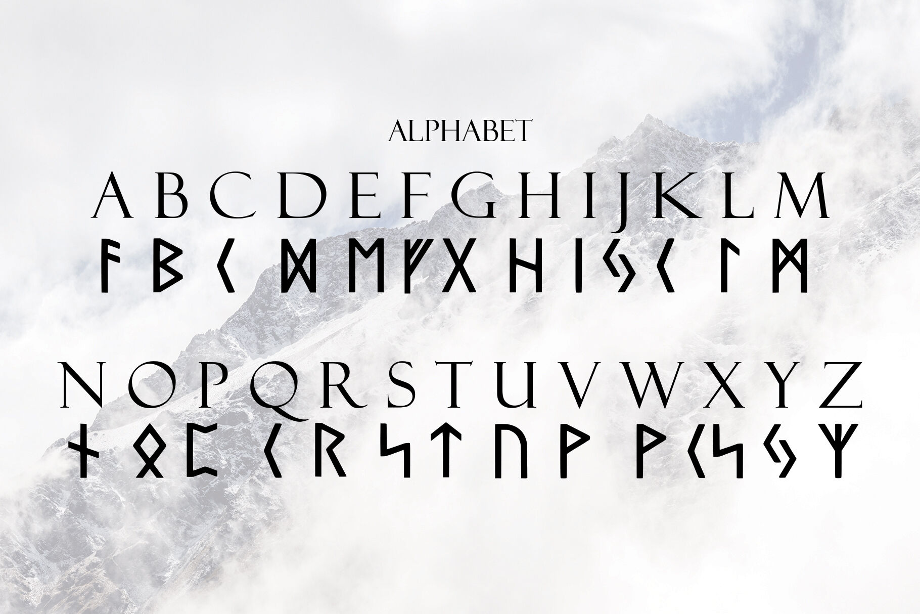 Norse Elder Futhark Typeface By Dene Studios Thehungryjpeg Com