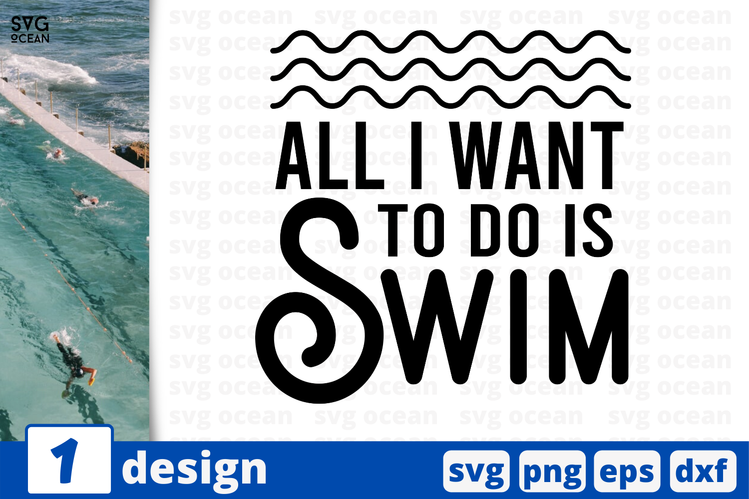 1 All I Want To Do Swim Swimming Quote Cricut Svg By Svgocean Thehungryjpeg Com