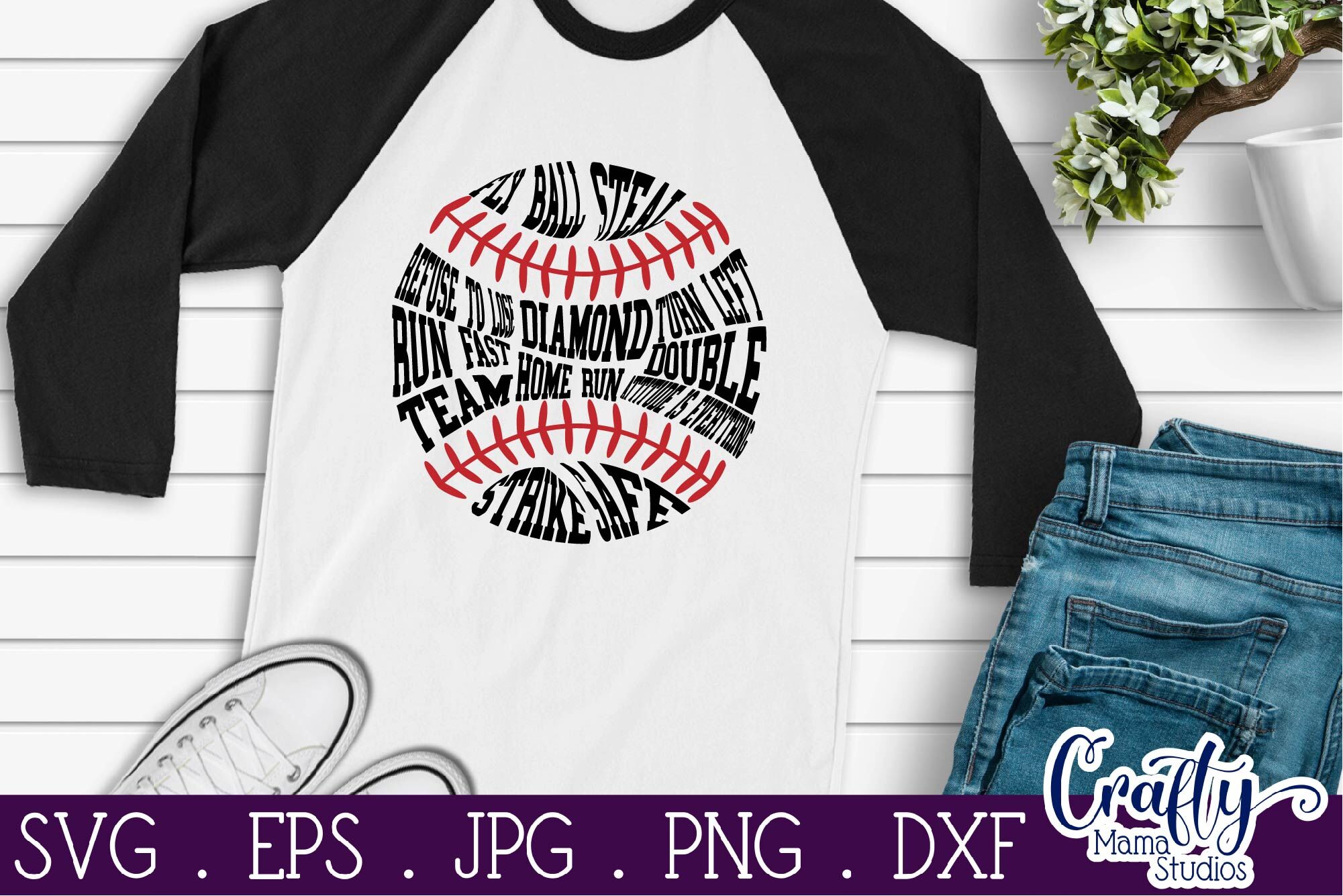 Baseball Svg Bundle, Baseball Shirt Cut File By Crafty Mama Studios