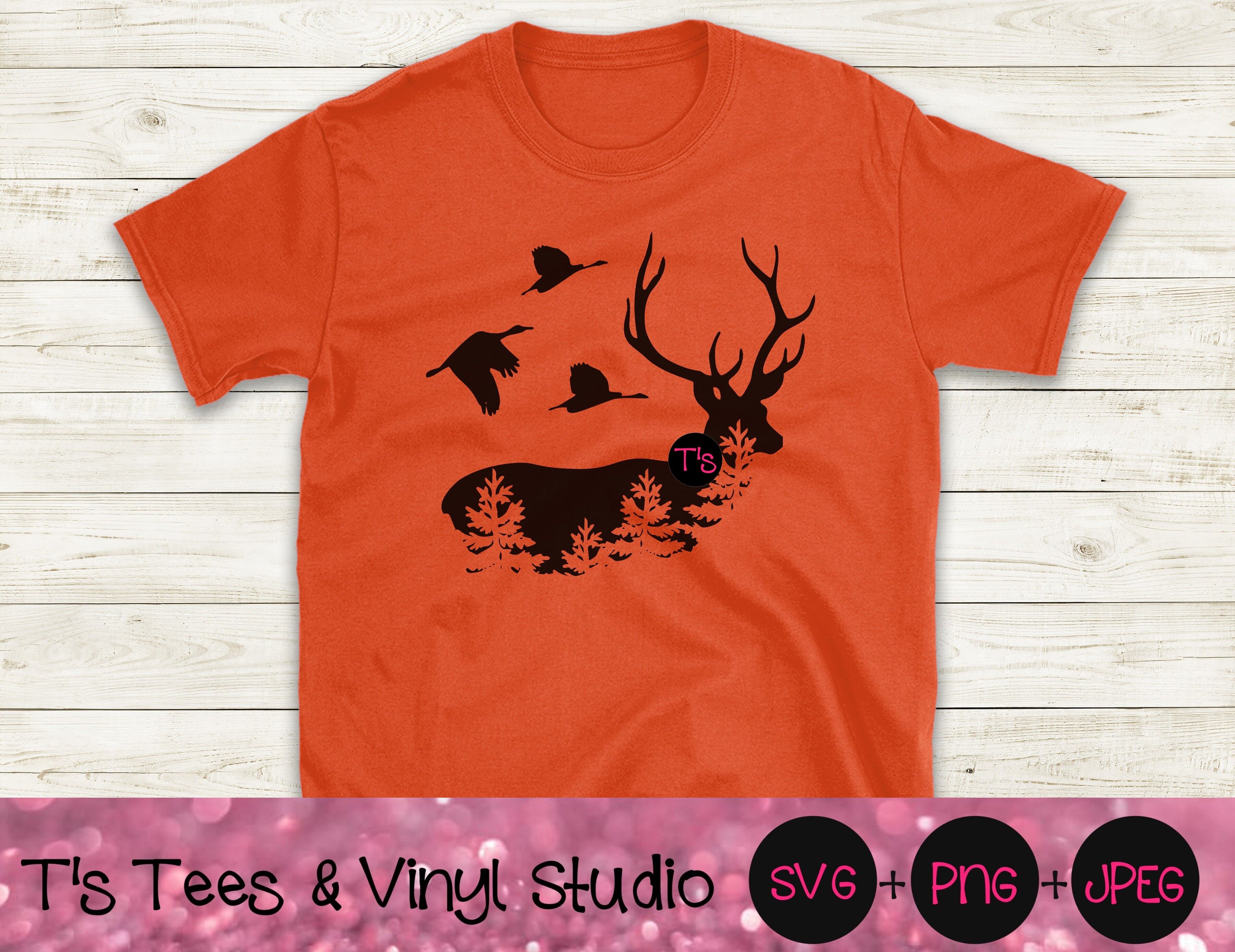 Deer Svg Geese Svg Hunting Svg Wildlife Svg Goose Svg Woods Svg By T S Tees Vinyl Studio Thehungryjpeg Com