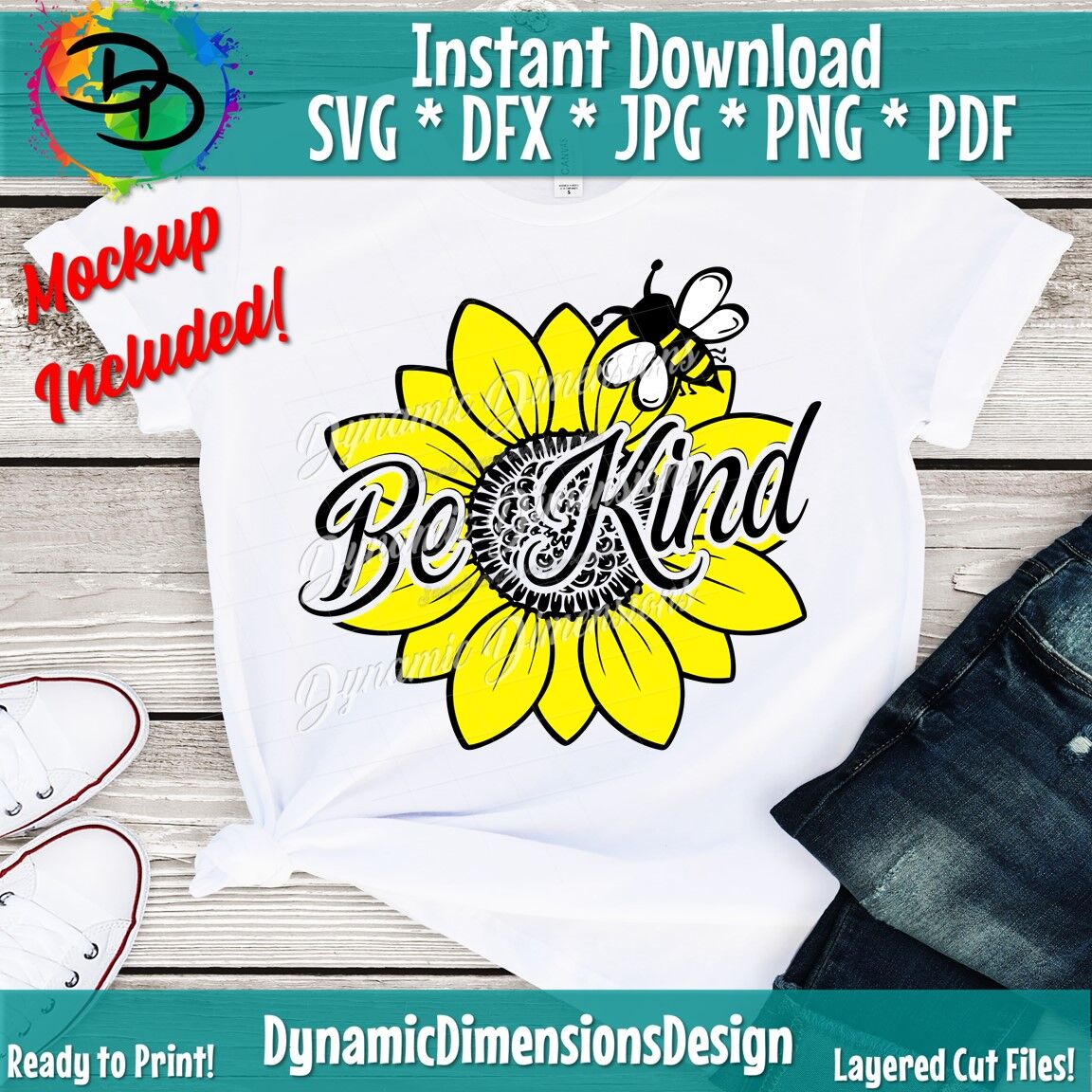 Be Kind svg, sunflower svg, Peace Love SVG, Bee svg, Sunflowers, Flowe