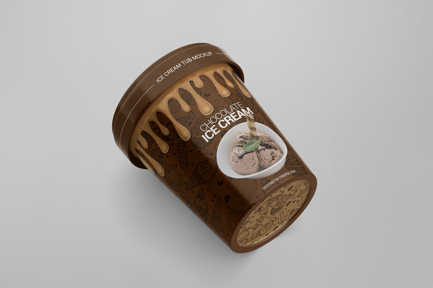 Ice Cream Tub Mockup - 8 Views Graphic by illusiongraphicdesign
