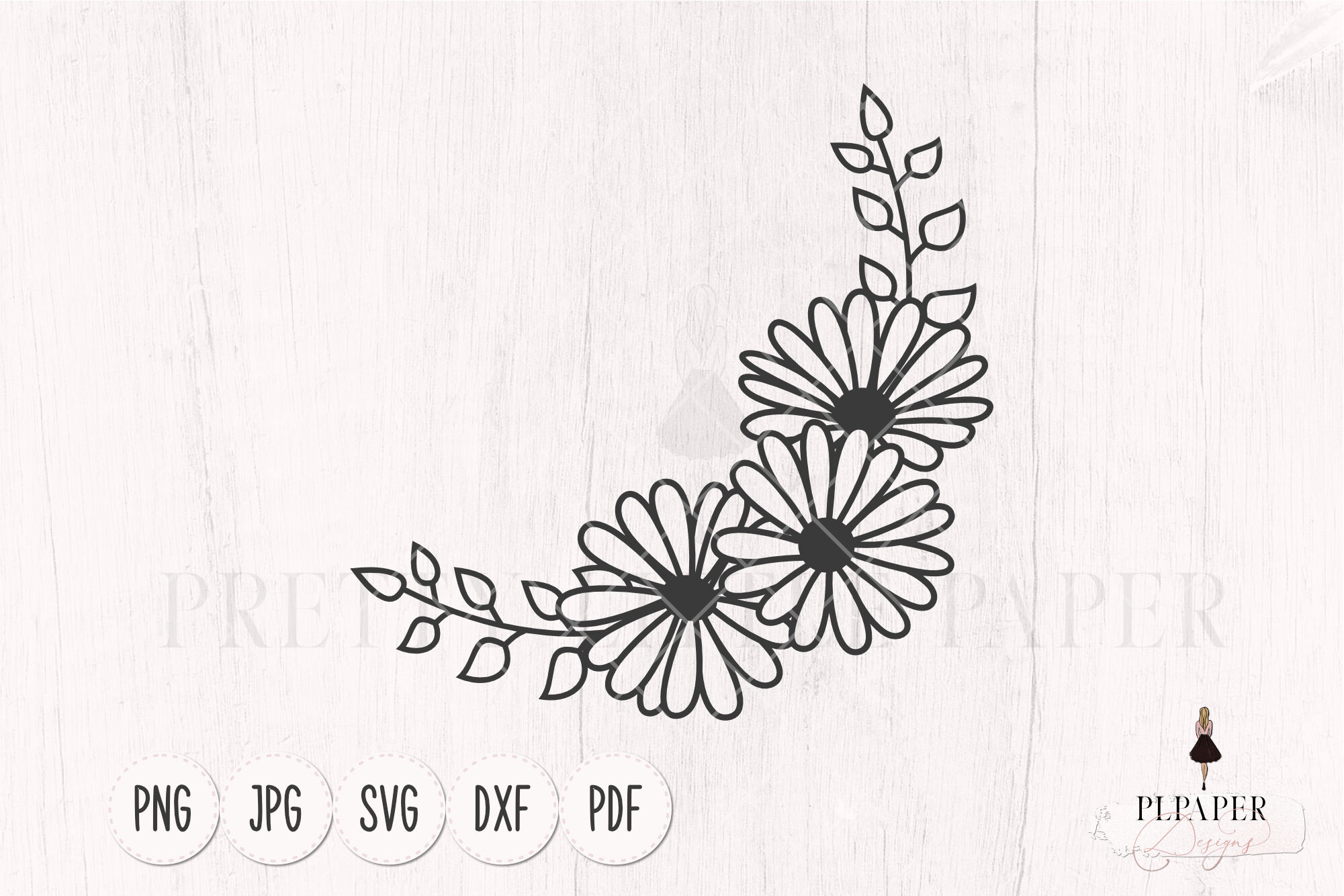 Daisy svg, Svg flowers, Flower svg, floral frame svg, floral border By ...
