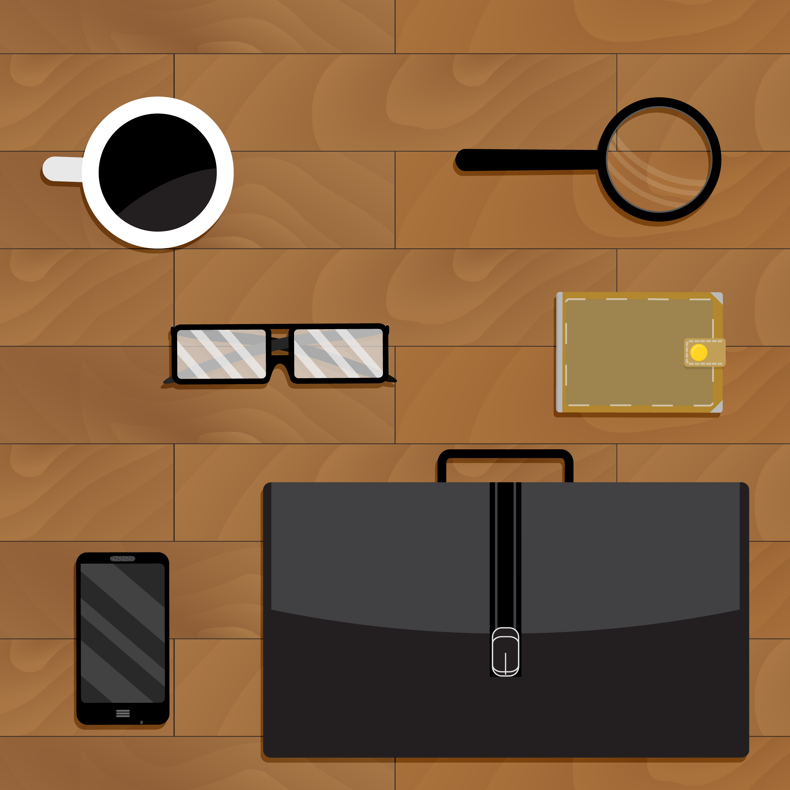 Business accessories on desktop By 09910190