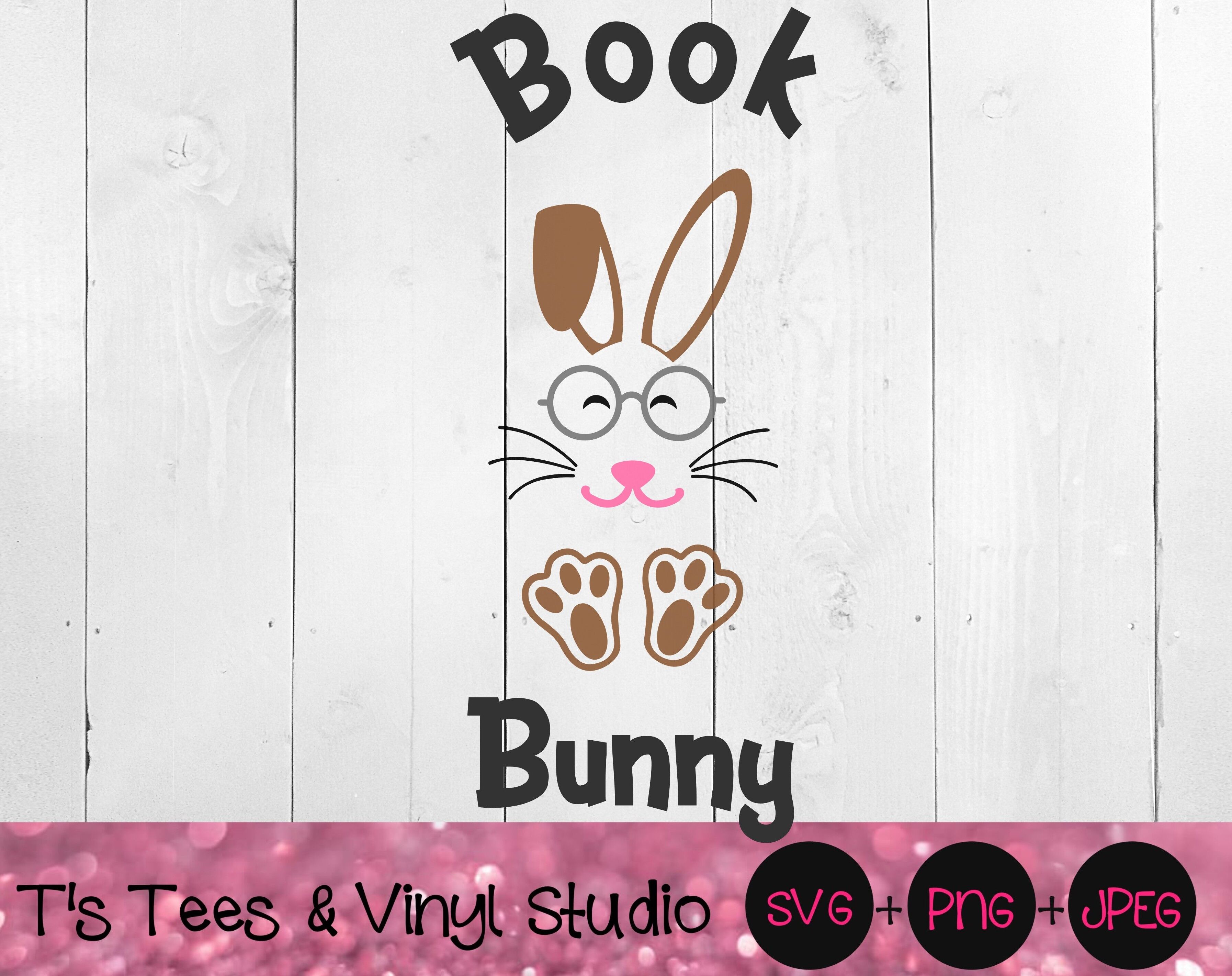 Download Bunny Svg, Book Bunny Svg, Easter Bunny Svg, Bunny With ...