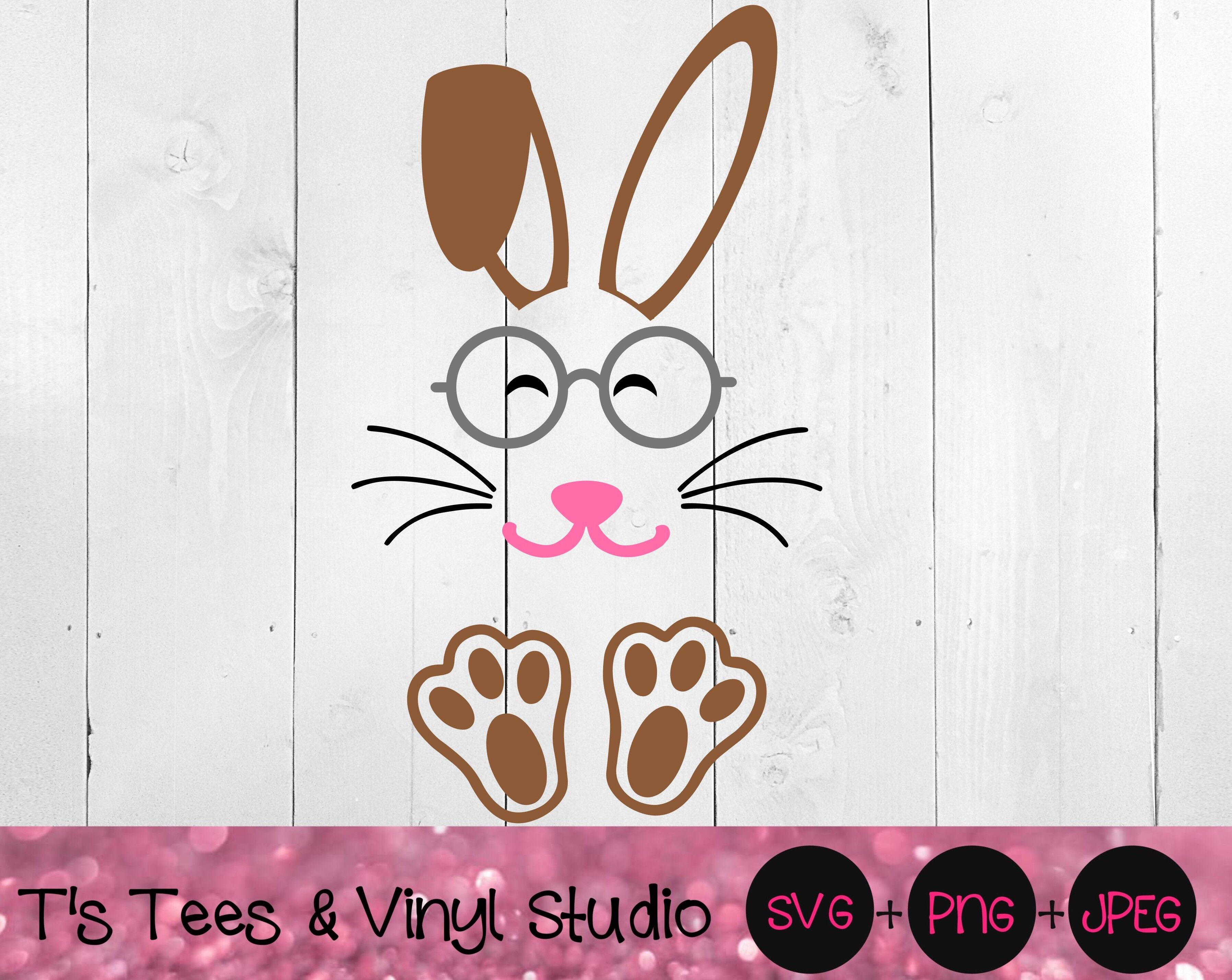 Download Bunny Svg, Easter Bunny Svg, Bunny With Glasses Svg ...
