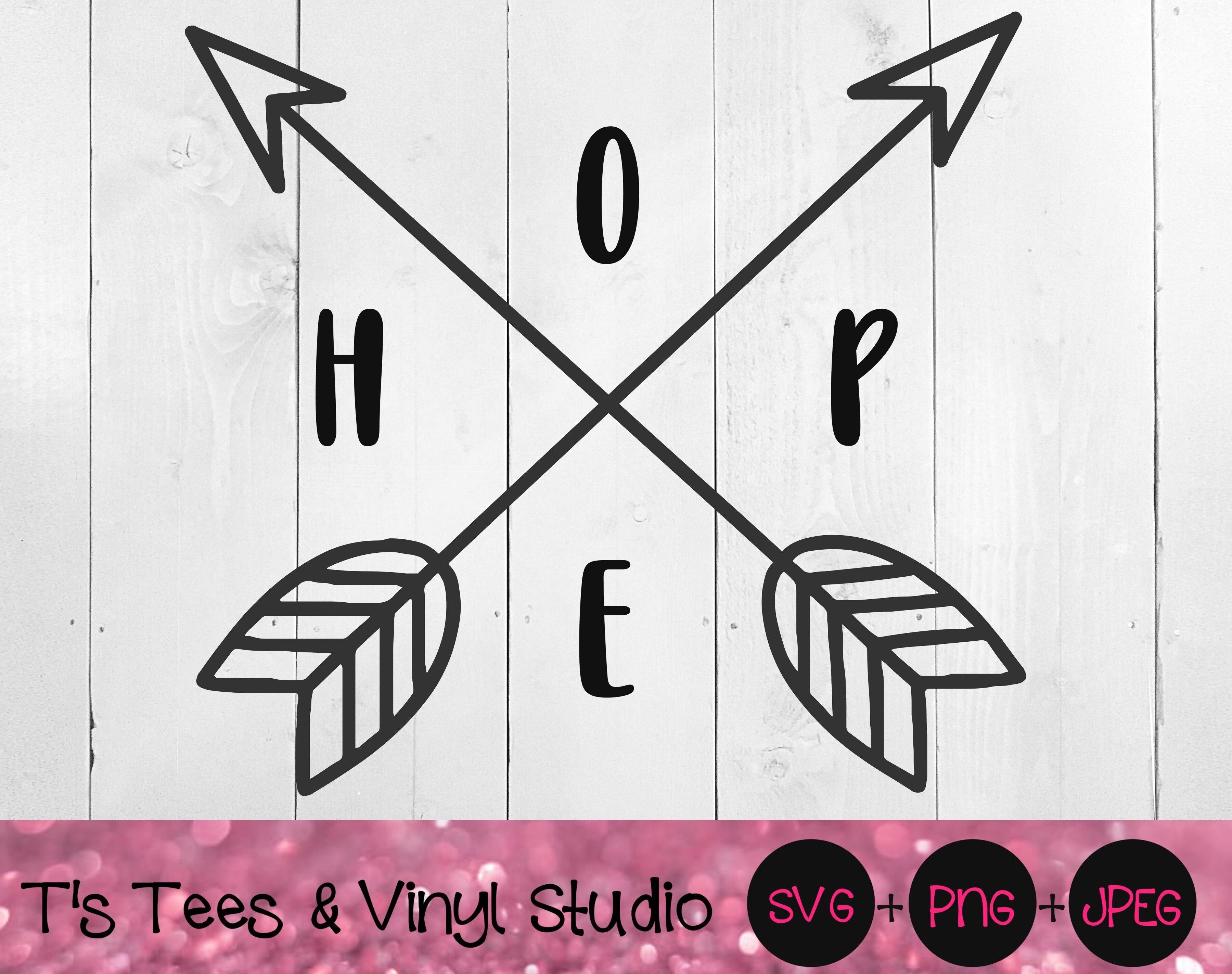 Hope Svg Arrows Svg Hope Arrows Svg Scripture Svg Inspirational Sv By T S Tees Vinyl Studio Thehungryjpeg Com