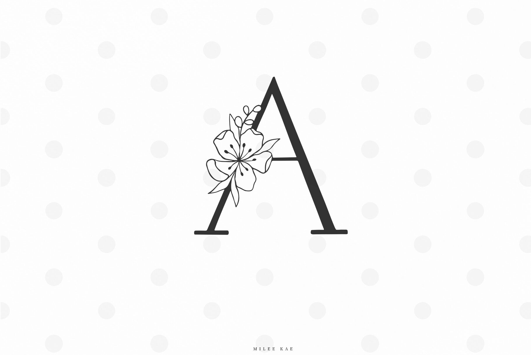 Download Flower Letter A Svg Cut File By Michelekae Thehungryjpeg Com
